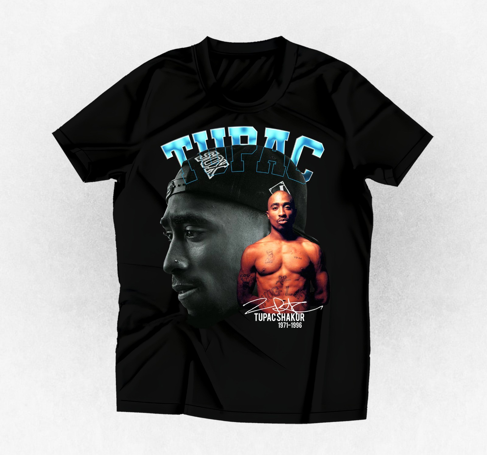 Rapper Tupac graphic t-shirt black or any color and size you choose