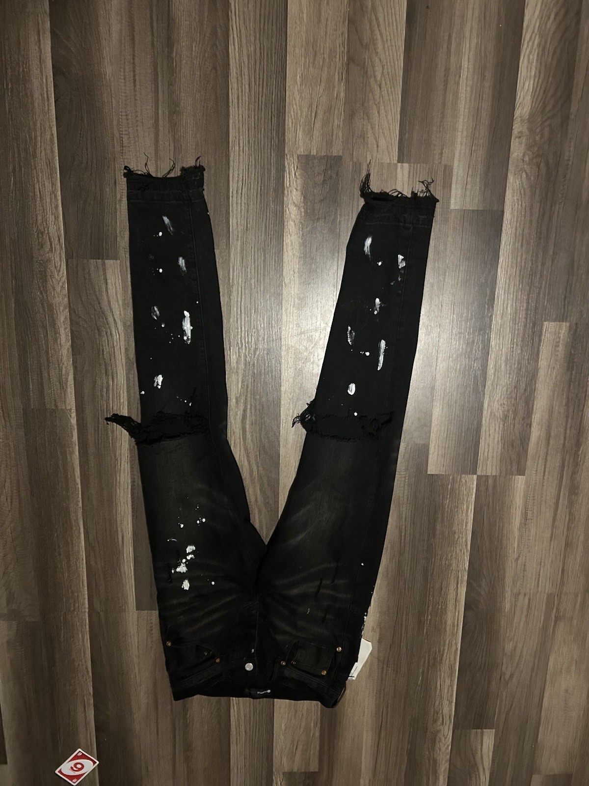 Black Distressed PURPLE BRAND Jeans Size 30-30 White Tag Slightly Used