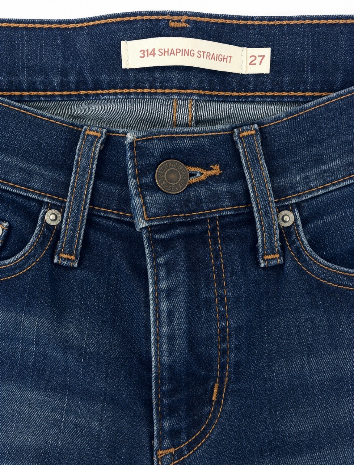 Levi’s 314 Shaping Straight Women’s Jeans Size 27 Dark Blue Stretch Denim