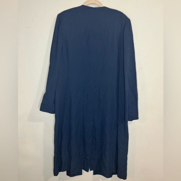 VTG Tamostu New York Coat Women 12 Navy Blue Academia Old Money Corpcore Mature