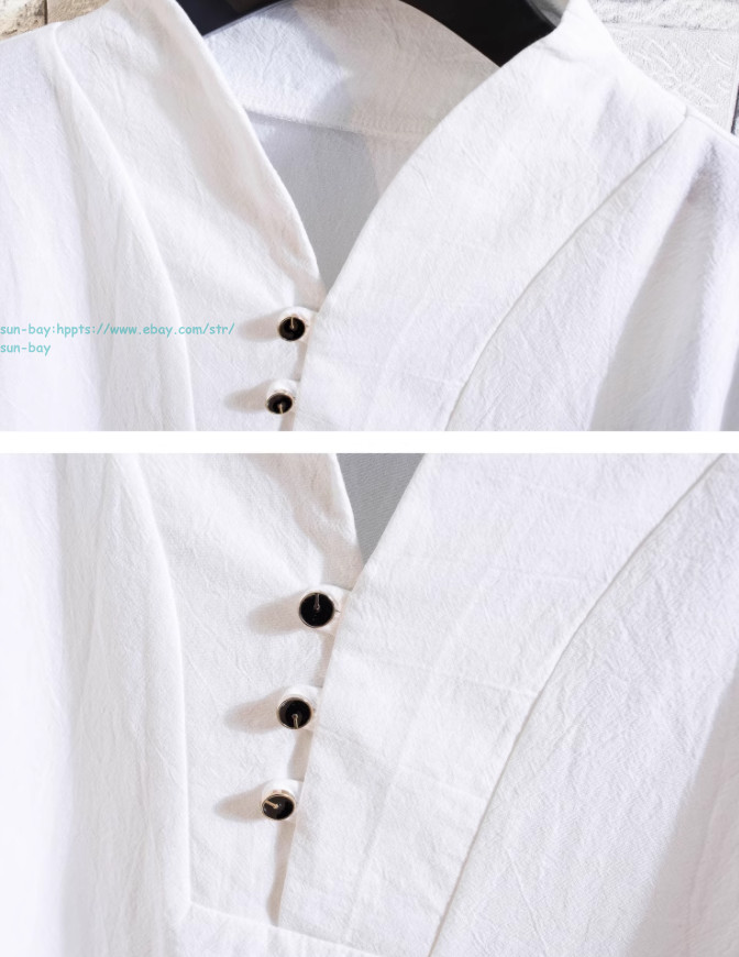 Summer Men 2pc Cotton Linen Walking Suit Outfits Slim Fit Casual Shirt+ Pant Set