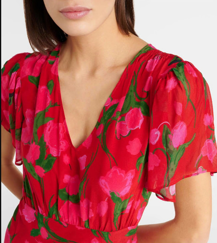 New Rixo Gilly Floral Tiered Silk Maxi Dress Sz XXS XS S M L XL PRP: £345