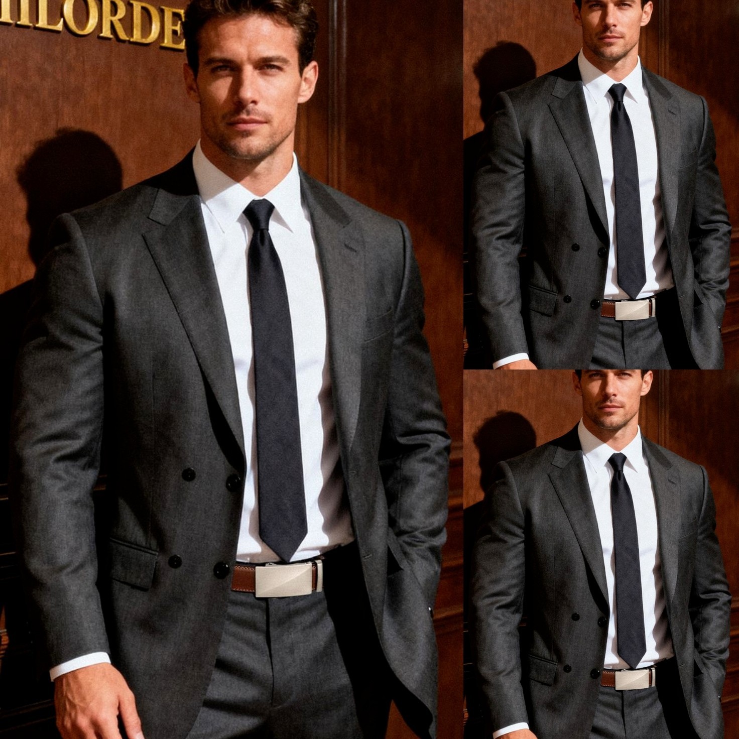 Formal Business Workwear Coat for Mens Slim Fit Evening Dark Gray Jacket Tuxedos