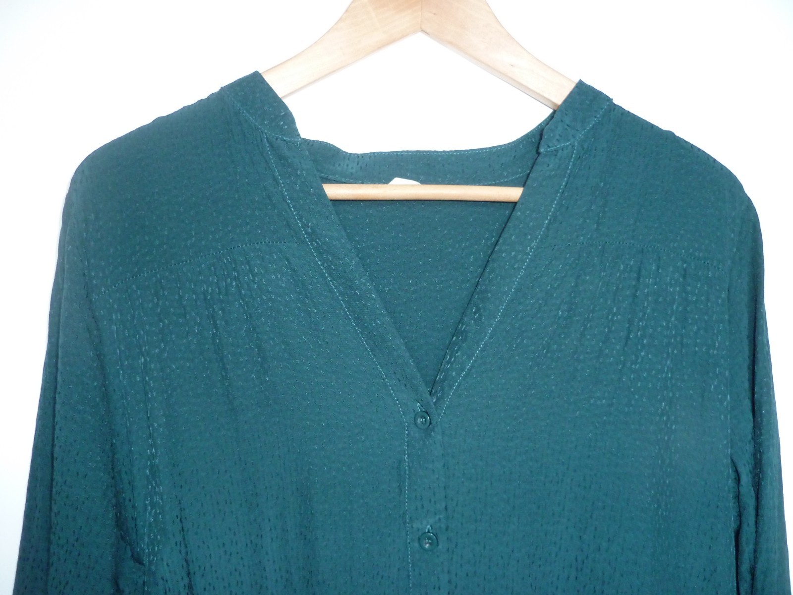 HUSH teal blue green spots smock shirt dress with pockets Size 14