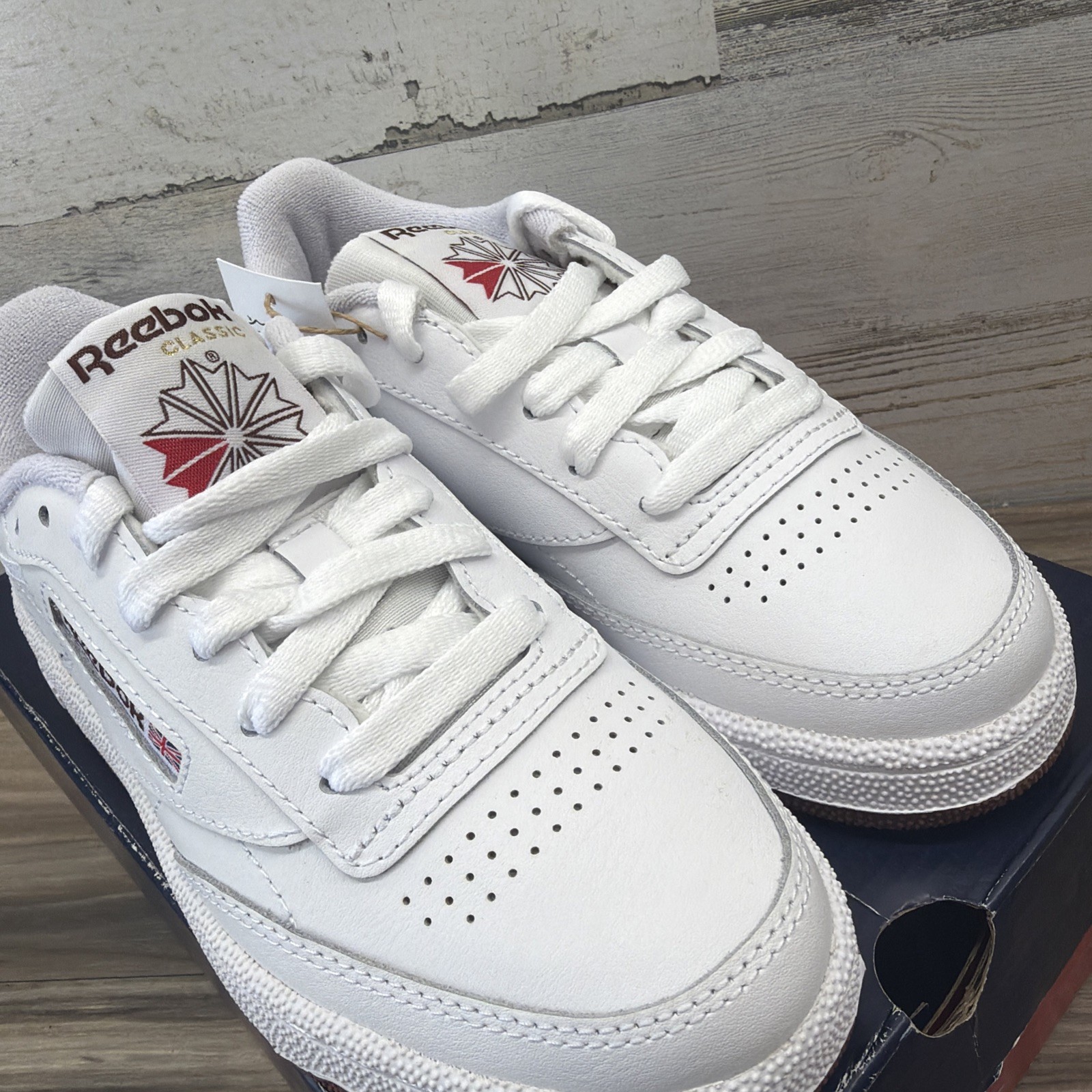 Reebok Classic Club C 85 White Trainers Mens Size 3.5 Women’s 5 Brand New In Box