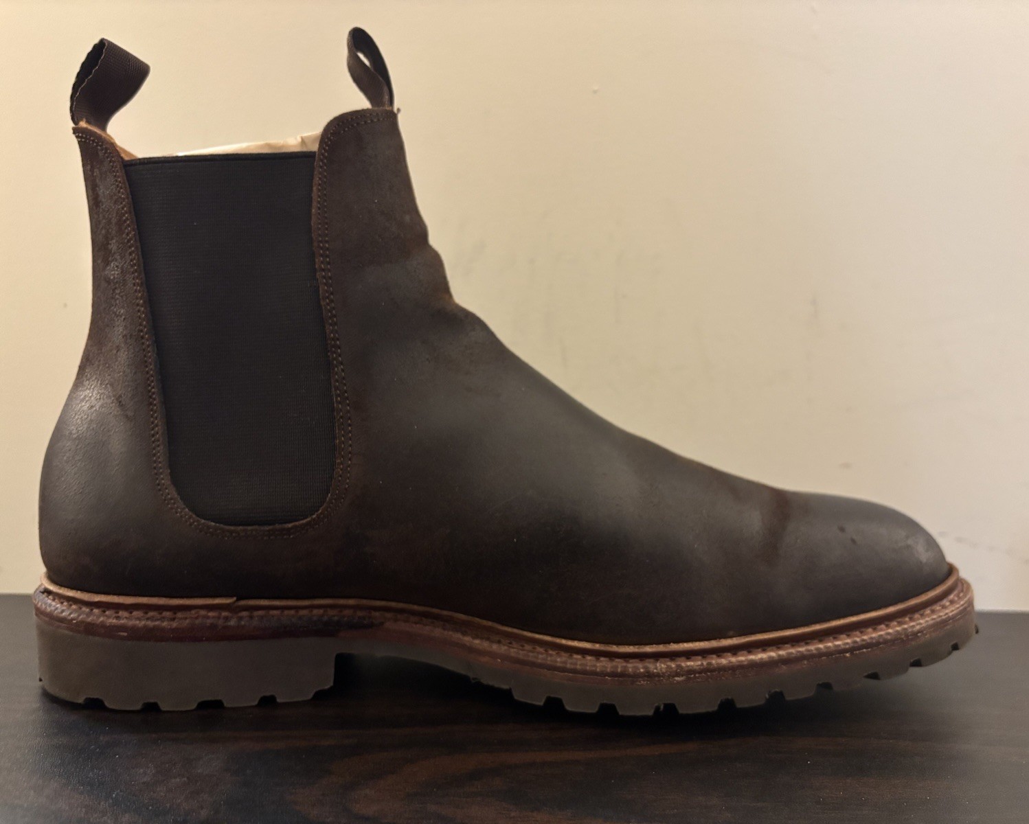 Meermin Wholecut Goodyear Welted Rust Waxy Commander CF Stead Suede Chelsea 10.5