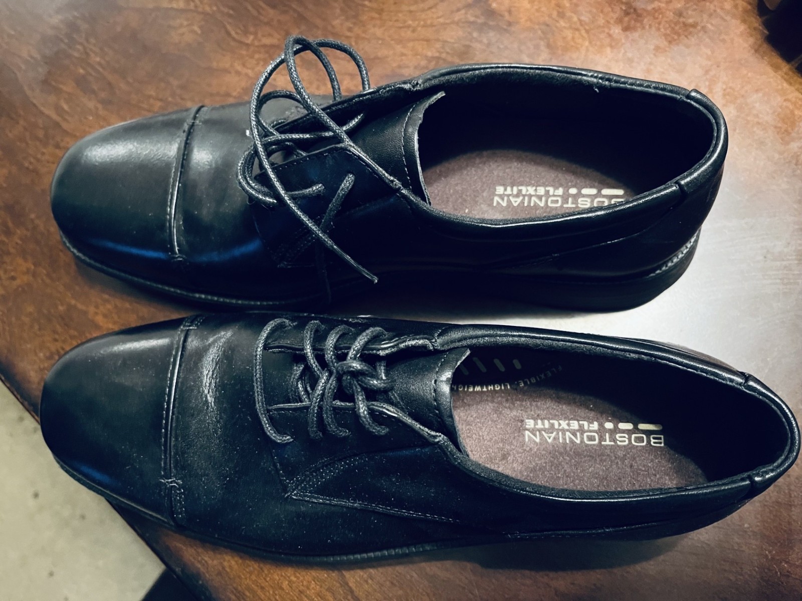 Men’s Bostonian Flexlite Black Leather Lace Up Dress Shoes Size 9 1/2