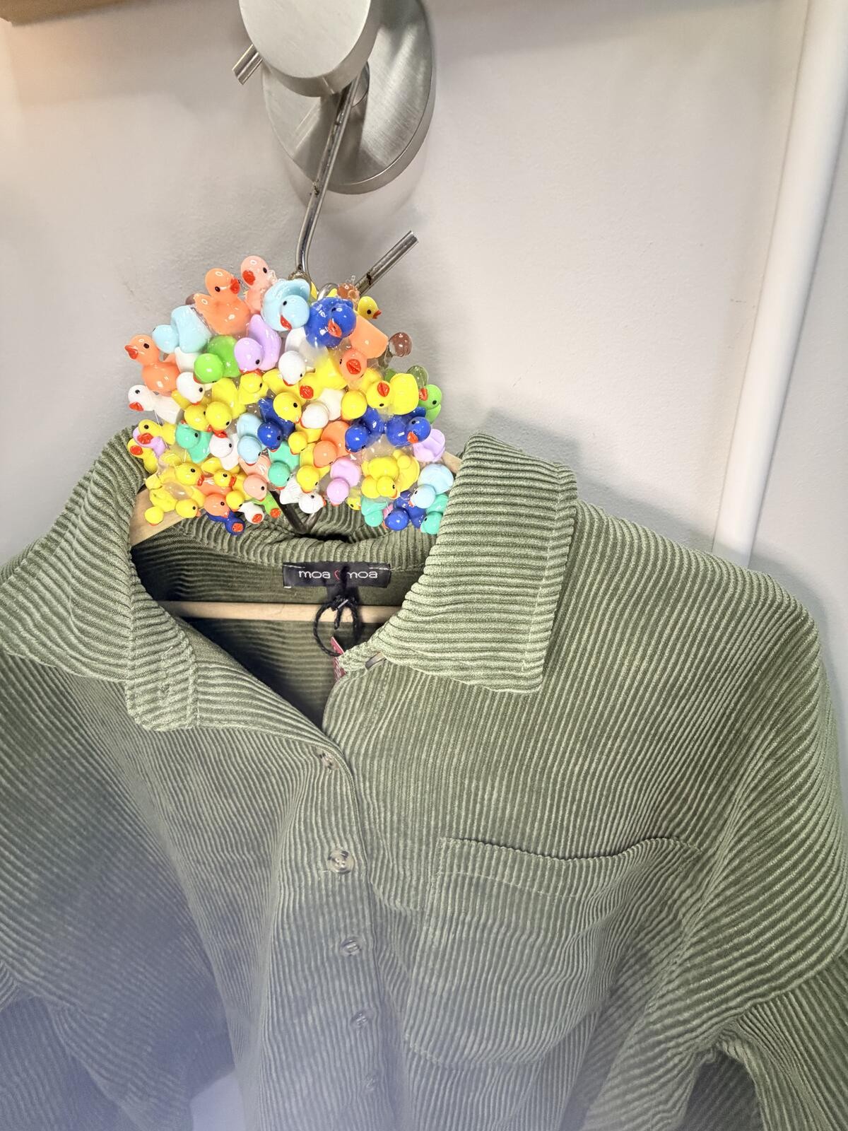 Moa Moa Light Green Corduroy Button-Up Shirt Jacket – Deftduck Curated