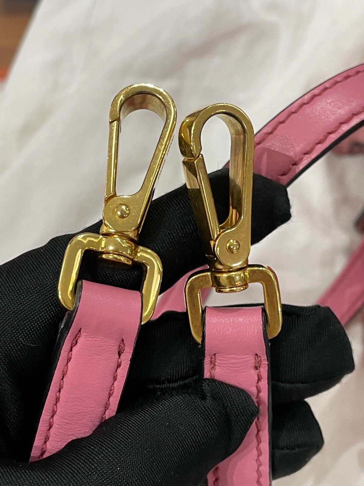 Miu Miu Mini Sunflower Gem Shoulder Bag Pink Leather Italy