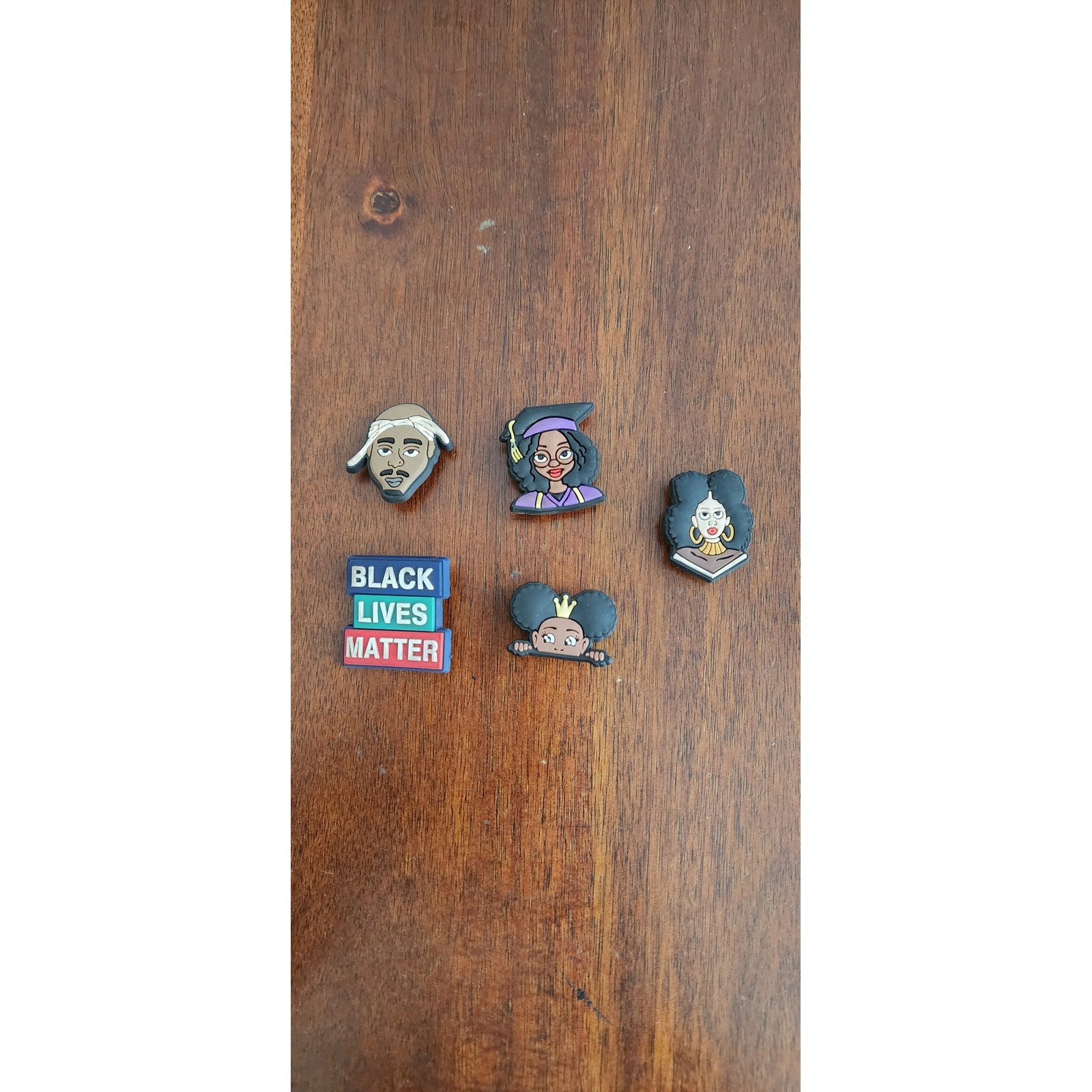 Black Lives Matter Graduation Black Woman Tupac Shoe Charms Croc Accessories