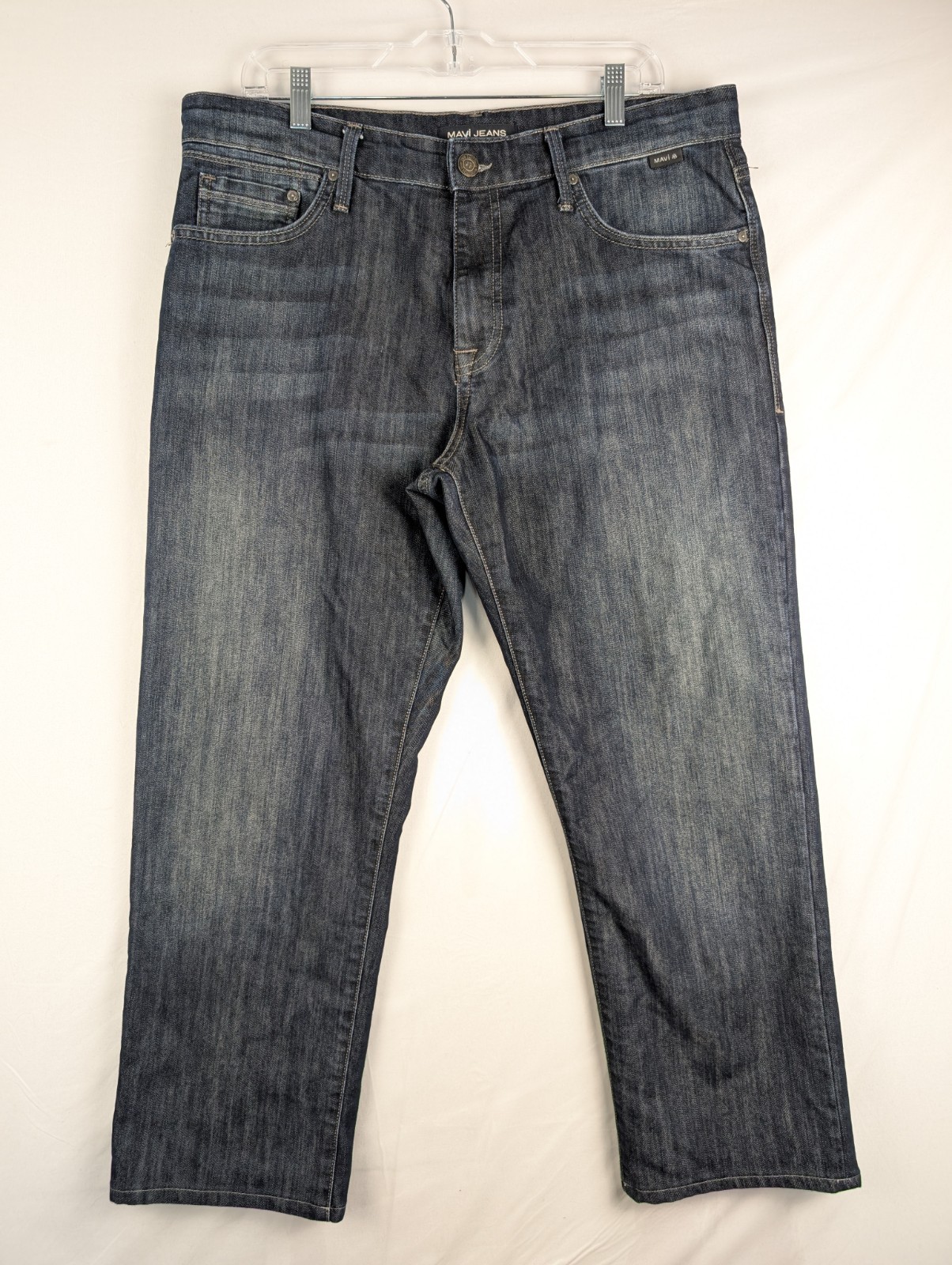 Mavi Jeans Mens 37×28 (35×34 Tag) Blue Matt Relaxed Straight Leg