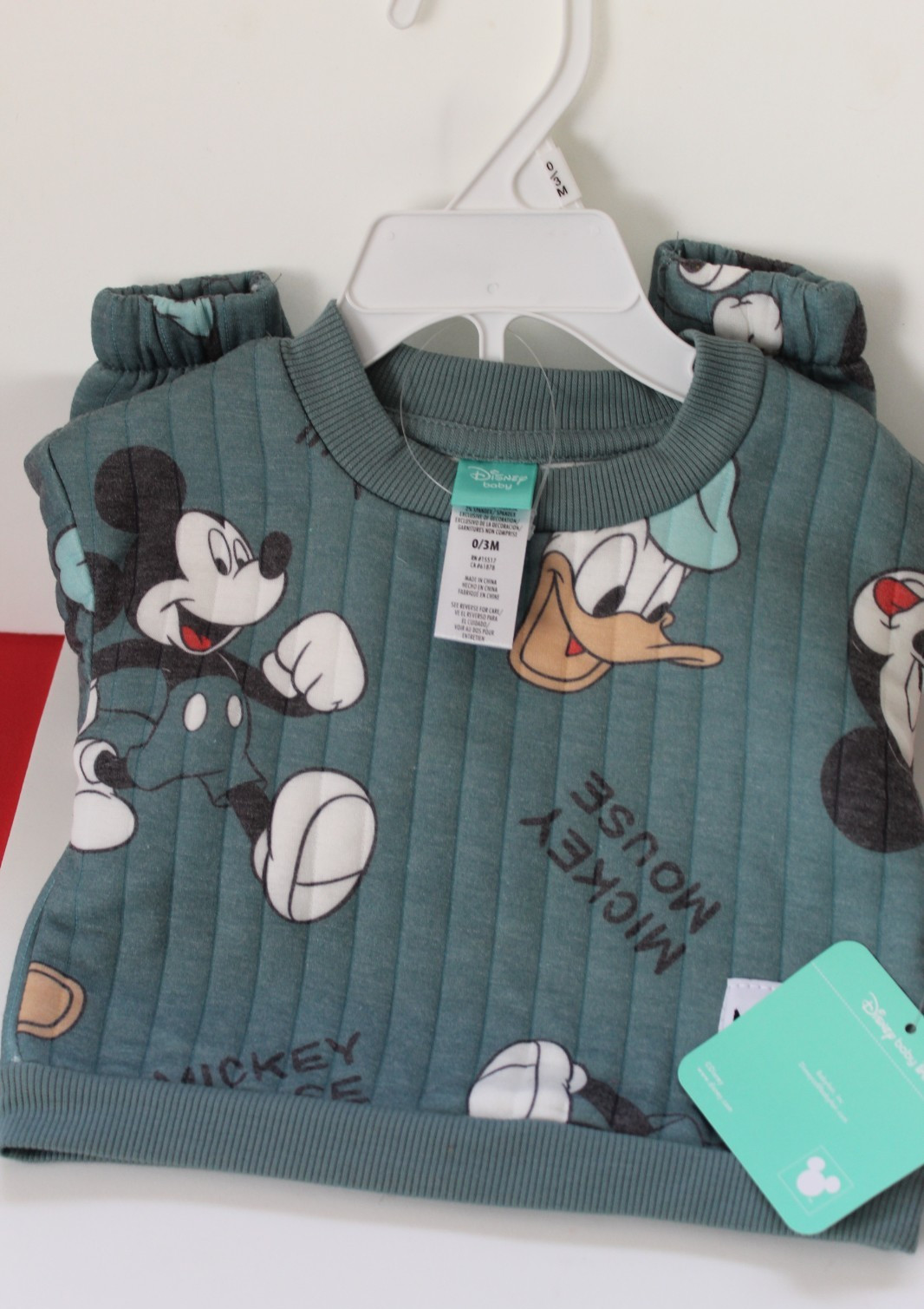 DISNEY BABY 0-3 MONTHS MICKEY MOUSE OUTFIT NEW WITH TAGS