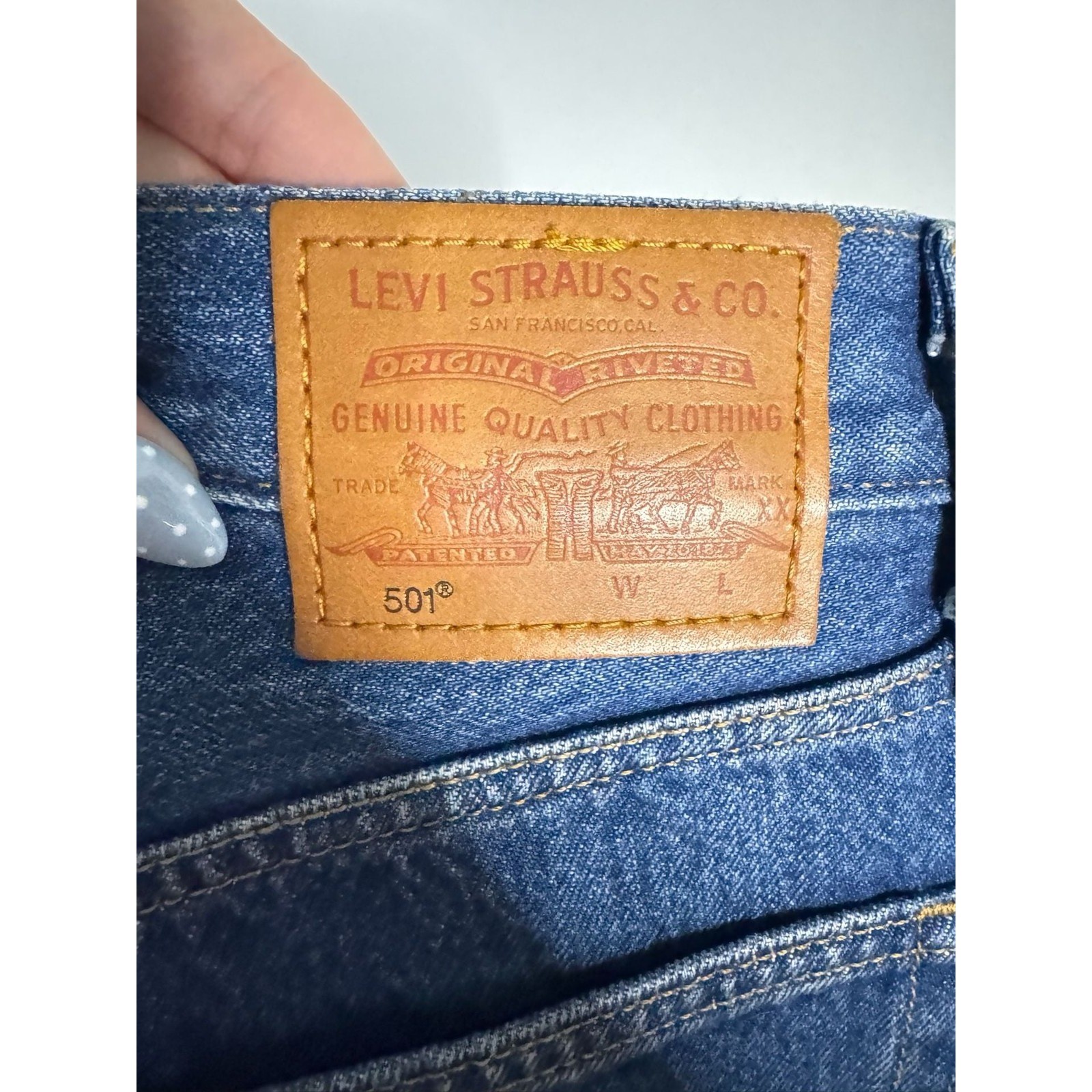 Levis 501 Original Fit Distressed Straight Leg Jeans Blue 32×28 36200-0030