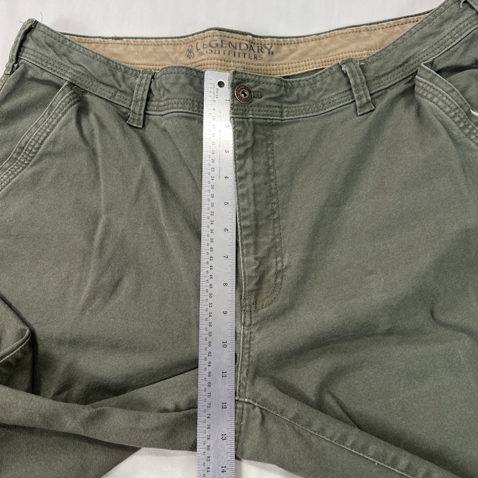 Legendary Outfitters Canvas Pant Mens 40×30 Tag 40×32 Green Outdoor Workwear