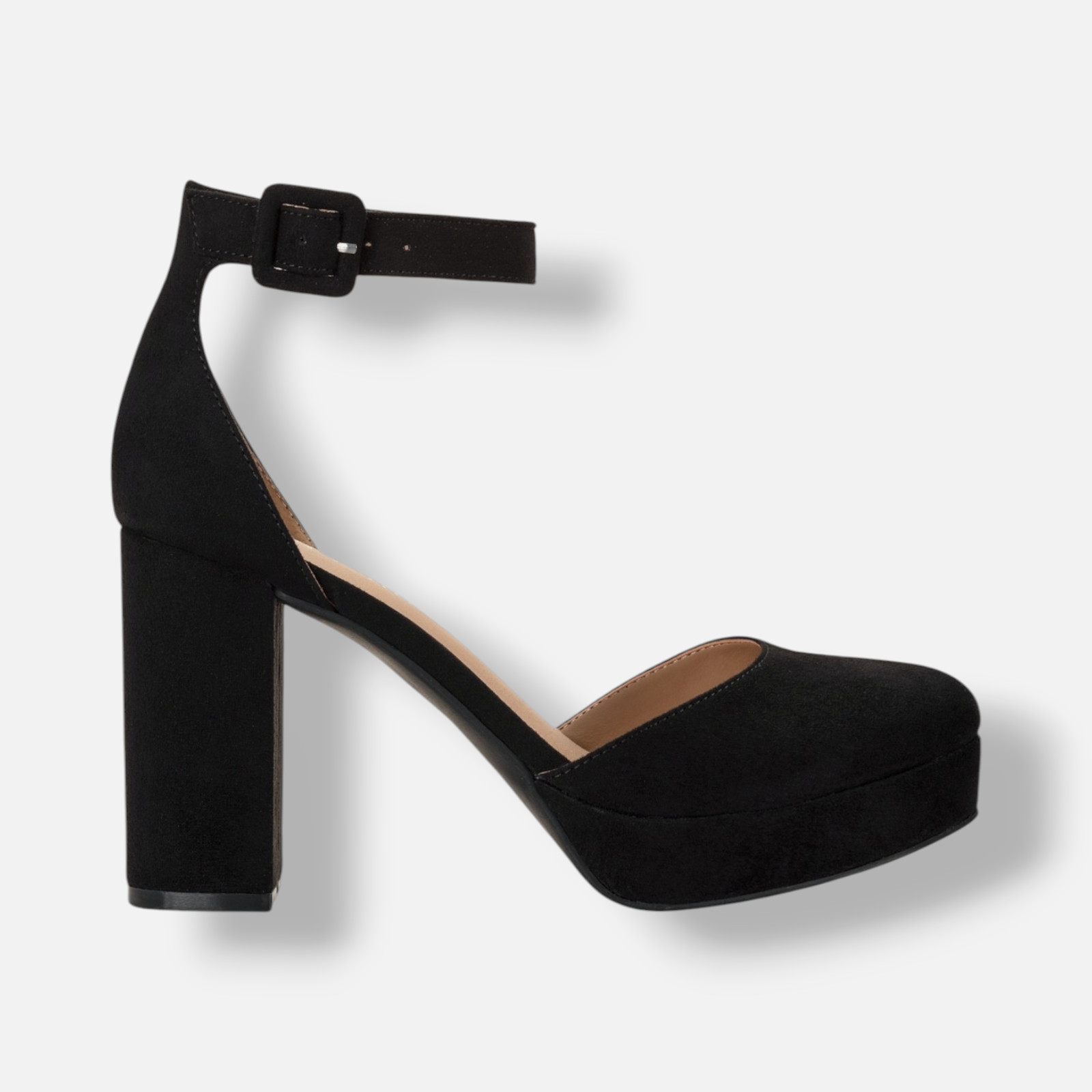 Sun + Stone Women’s Black Birdey Ankle-Strap Block-Heel Pumps Shoes Size 12M