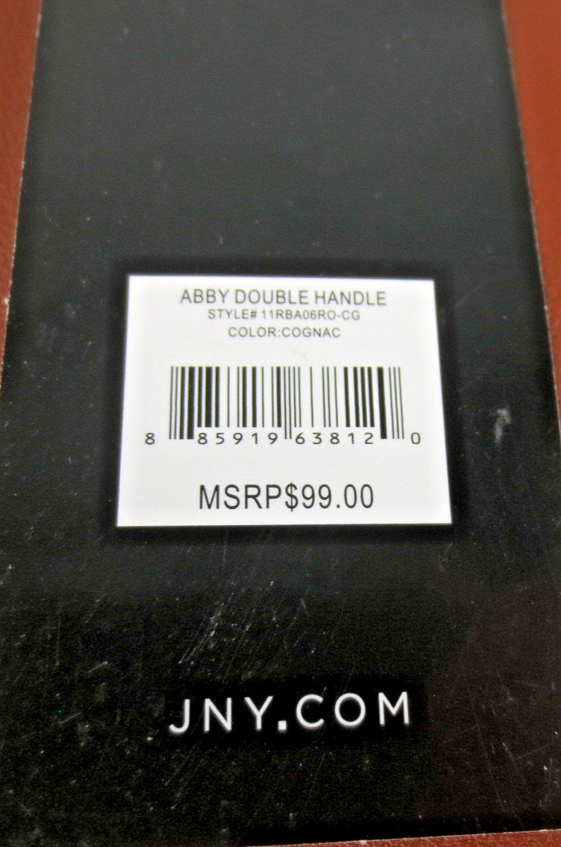 NWT JONES NEW YORK Abby Double Handle Gold Tan Brown Purse 13x12x3” Faux Leather