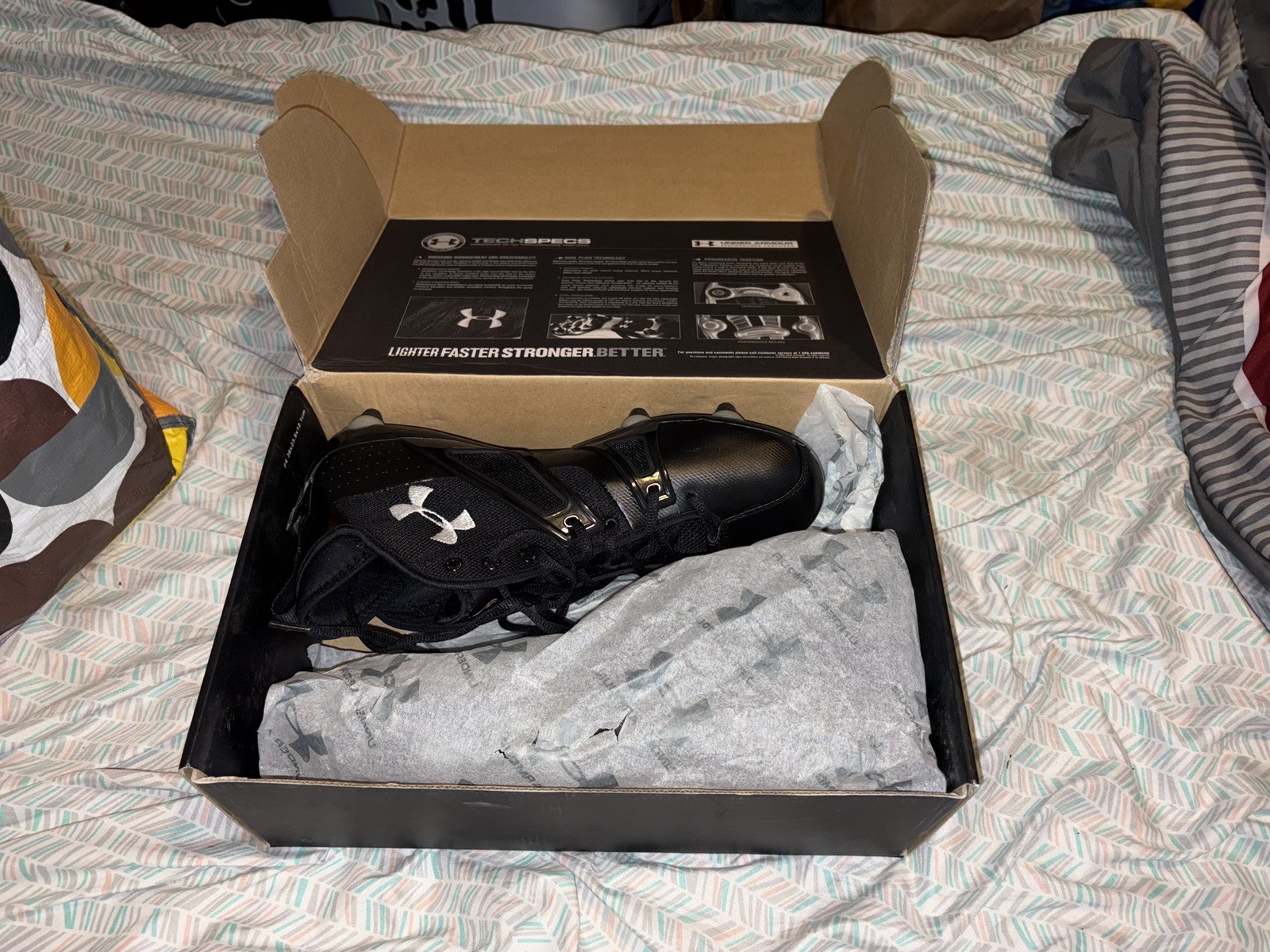 Underarmour ( CLEATS ) Demolition Mid D – BK/SL