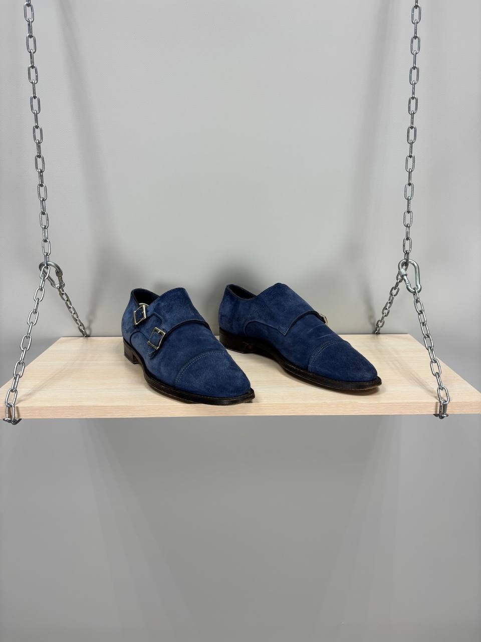 Mens shoes Santoni Size 8 Color Blue Duties Paid (USA)