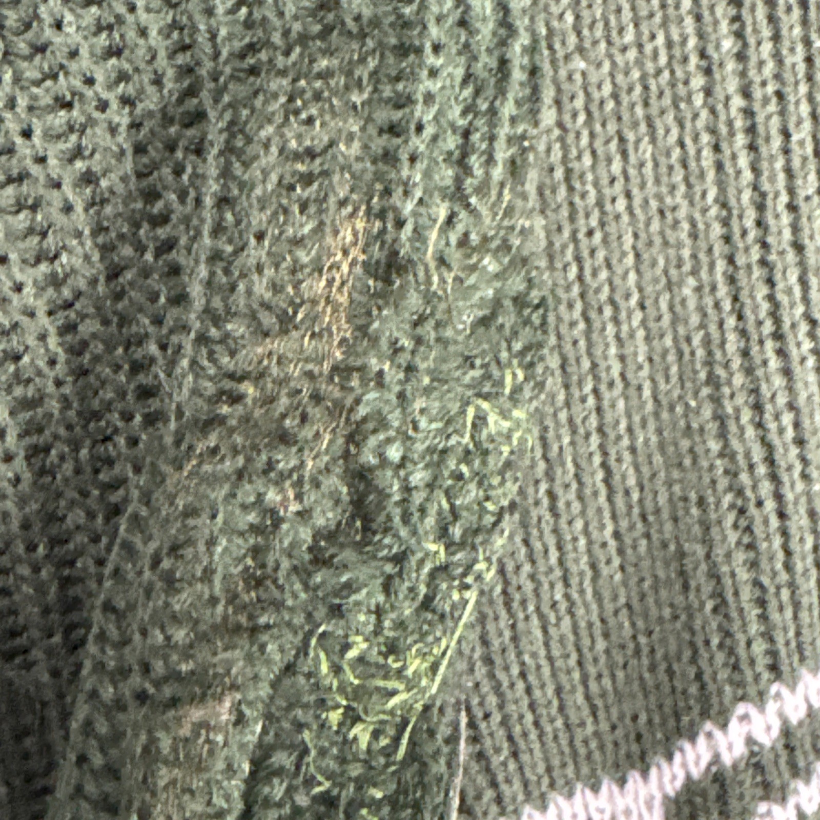 Vintage ZIP CARDIGAN Mens L Green Ribbed Knit Mock Neck Elbow Pads Classic