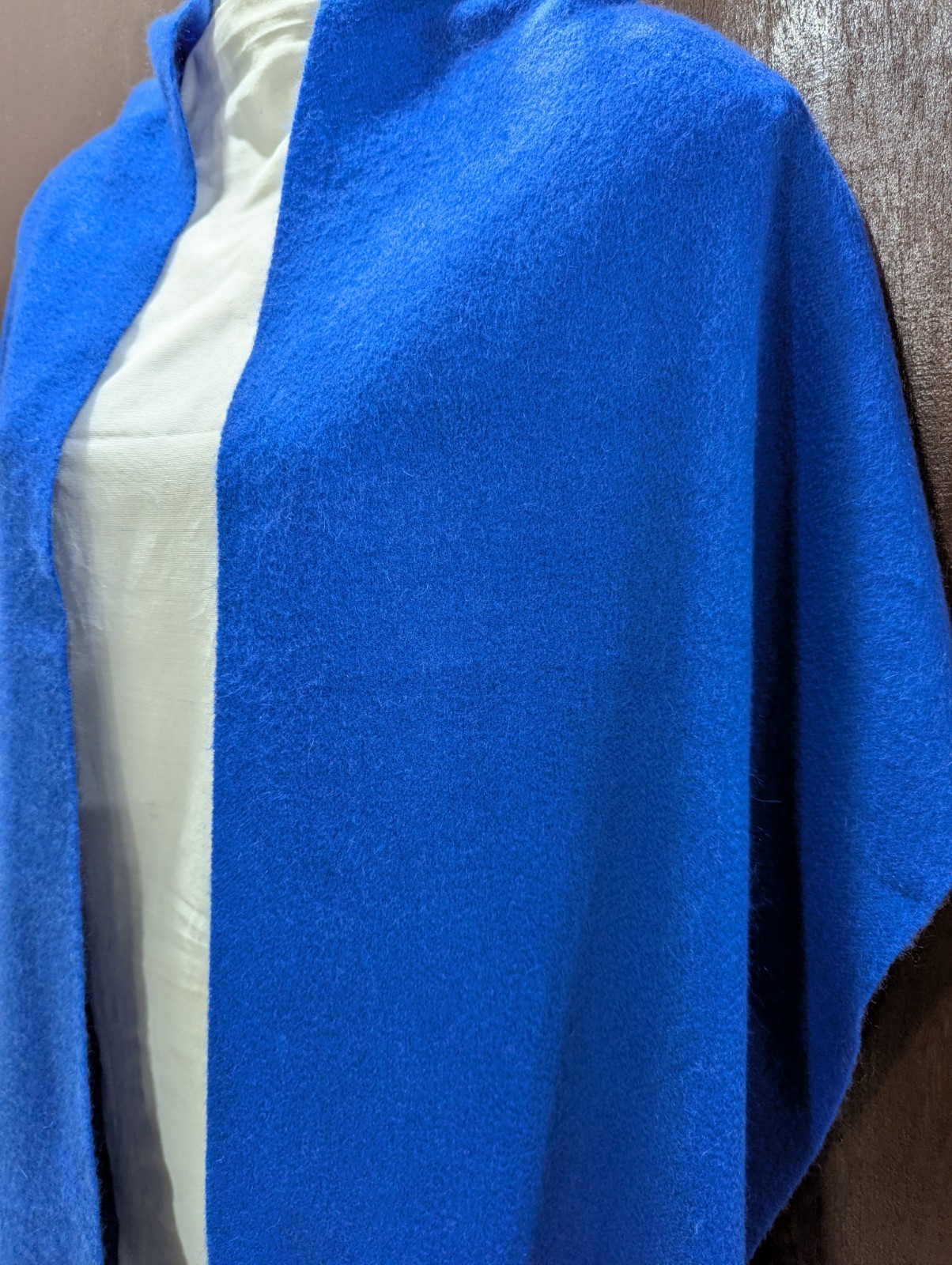 Loro Piana Style Blue Cashmere Scarf Soft 172x15inc | Made In Italy |