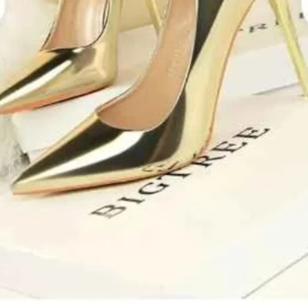 Metallic Gold Stiletto Heels