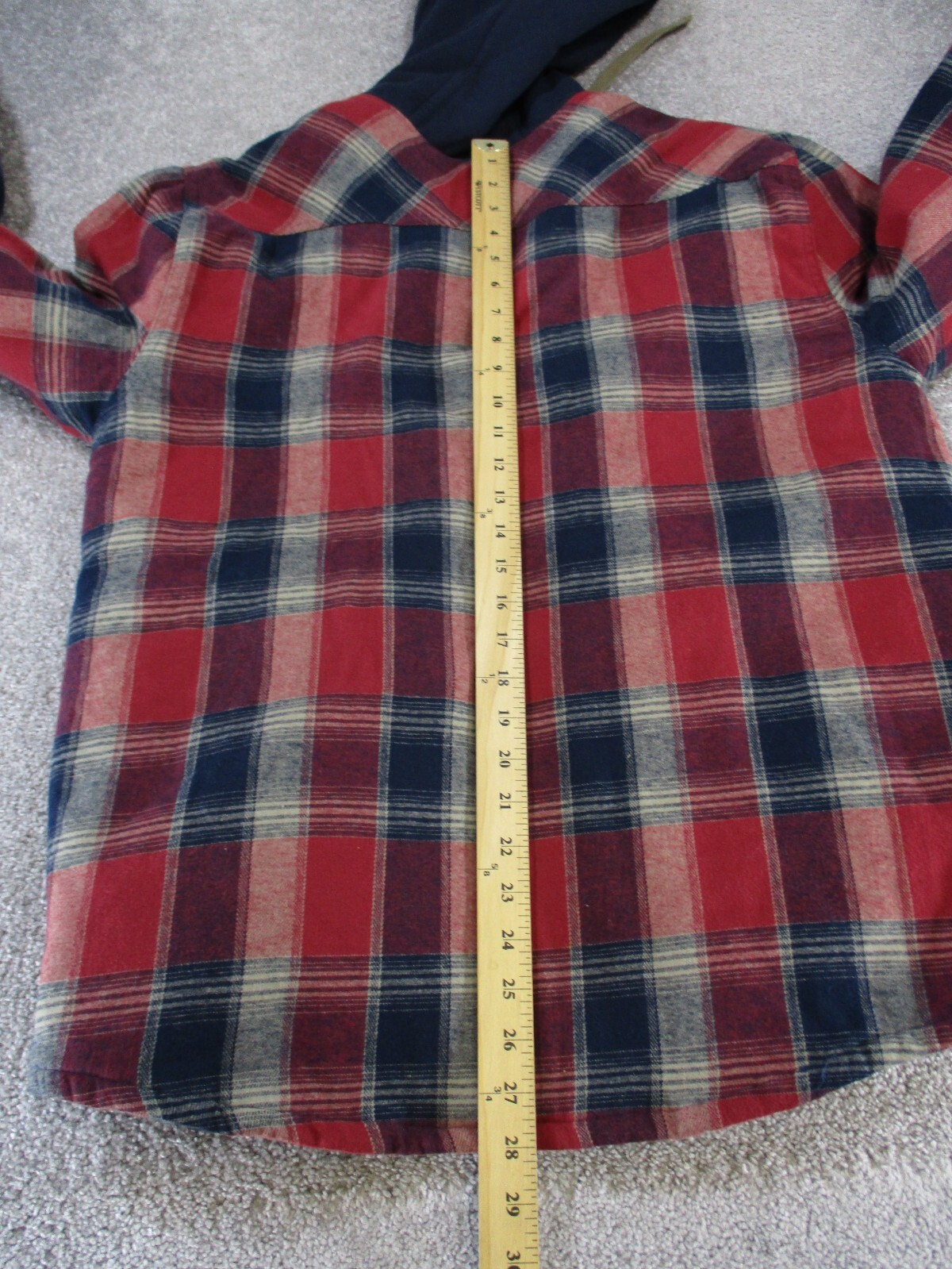 Legendary Outfitters Flannel Jacket Mens Large Red Blue Brown Cotton
