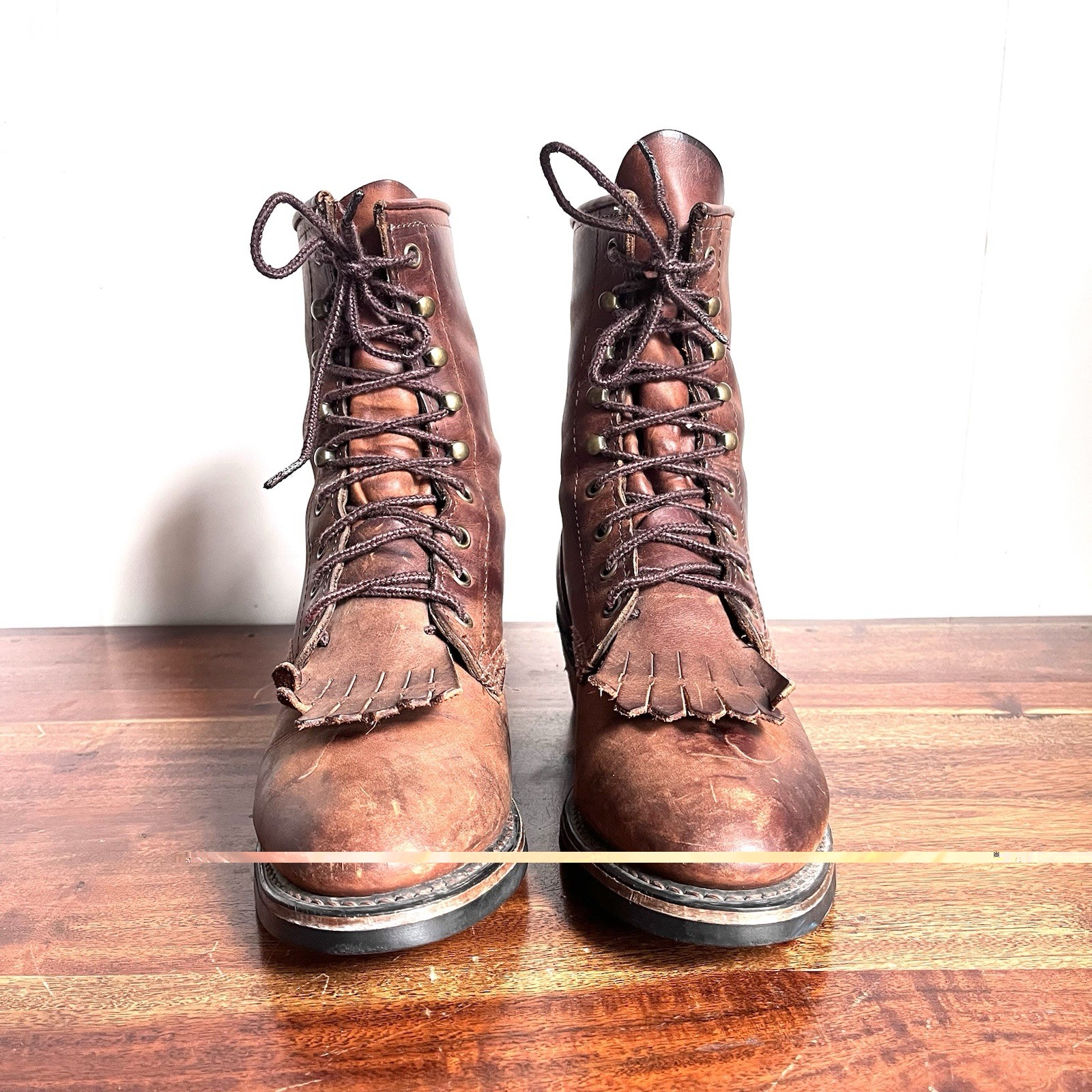 Vintage Durango Kiltie Packer Boots | Bullhide Leather | USA Made | 7.5 D