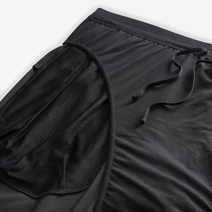 Nike Stride Dri-FIT Mens 7″ Brief-Lined Running Athletic Shorts Black DM4761-010