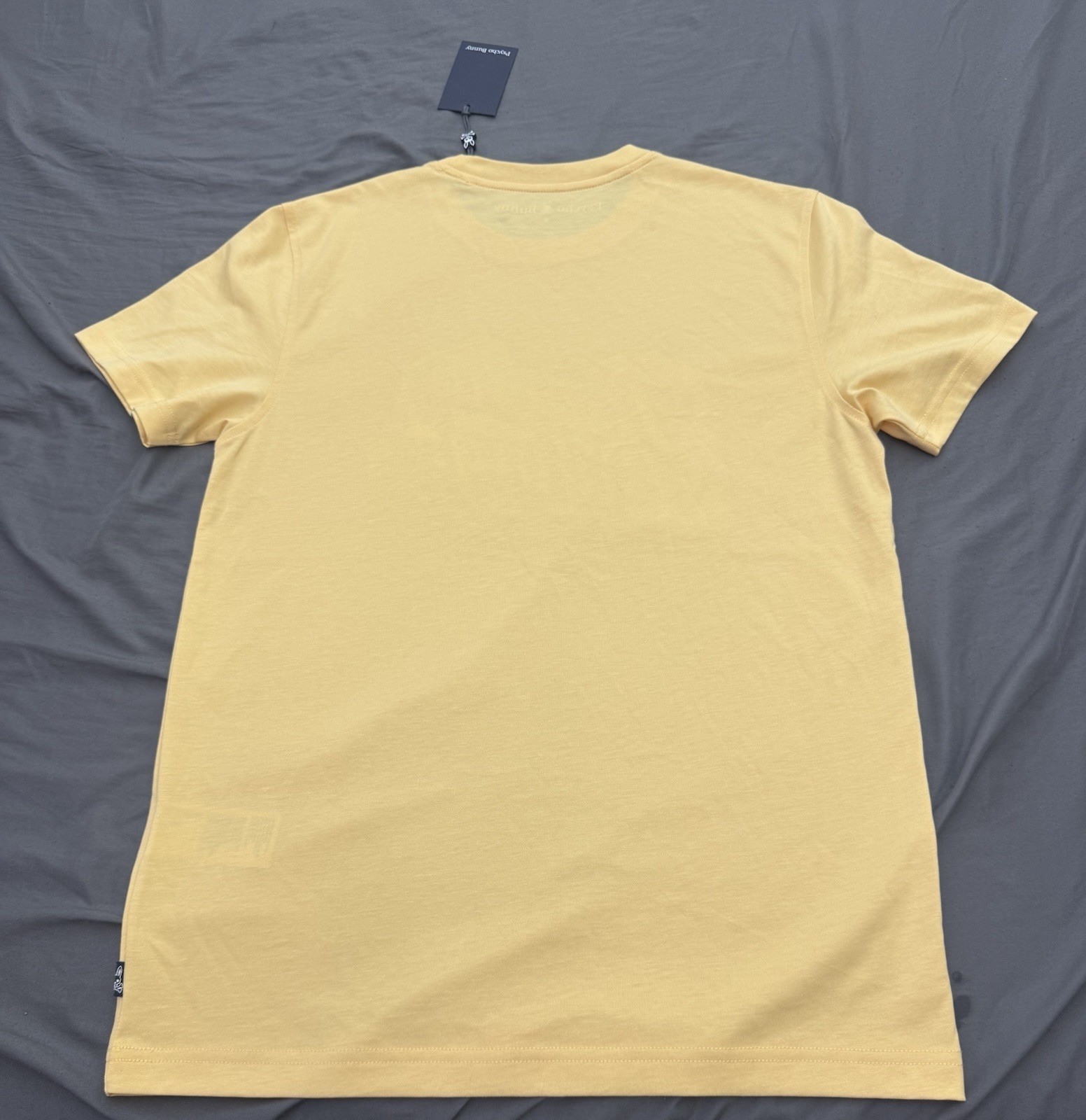 Psycho Bunny Elias Graphic Tee Mens S Sz 3 Sahara Sun Yellow Embroidered NWT