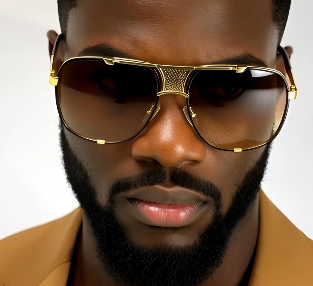 Luxury Sun Glasses Outdoor Driving Retro Black Gradient Lens Classic Eye Glasses