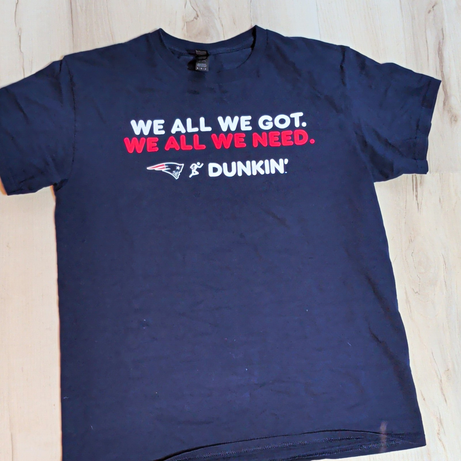 Dunkin Donuts Team Shirt Size Med Dark Blue