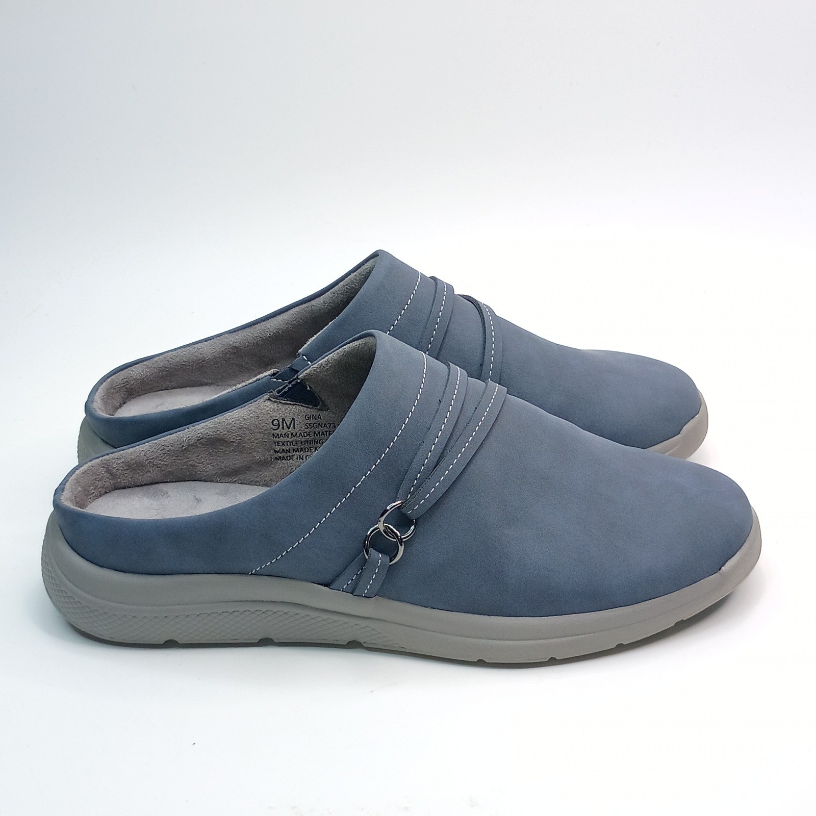 J Sport Gina Mules Women Size 8 Navy Blue Cushioned Memory Foam S5GNA73
