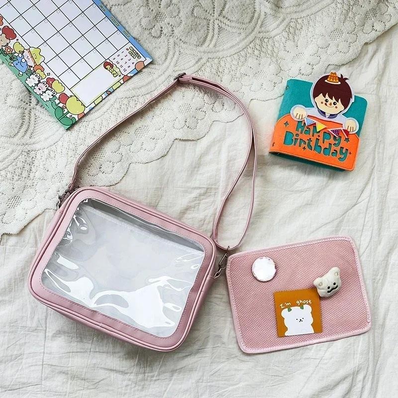 Women’s Ita Crossbody Bag Clear Transparent Shoulder Messenger Purse Cute Kawaii