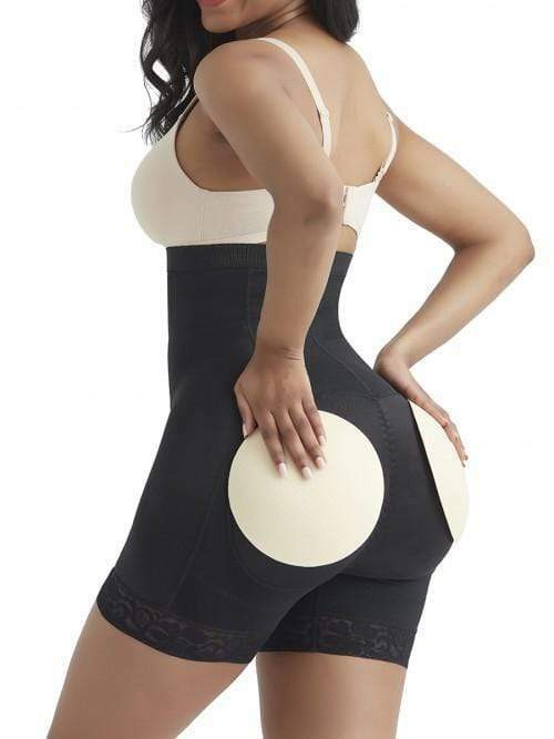 Removable Padded Hips & Butt Lifter Body Shaper Waist Control BBL Faja Shorts