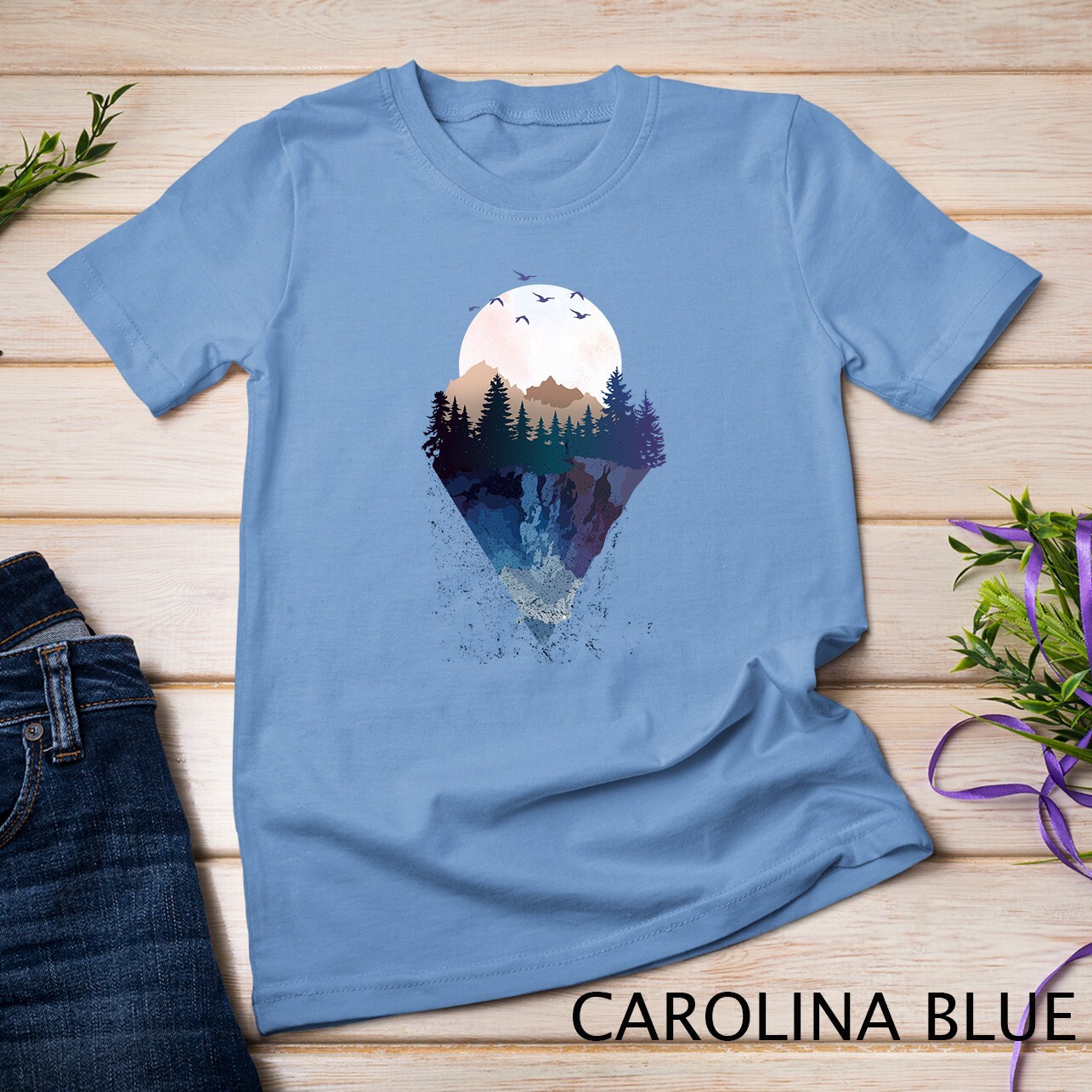 Funny Geometric Mountain Abstract Geometry Outdoor Gifts T-Shirt Unisex T-shirt