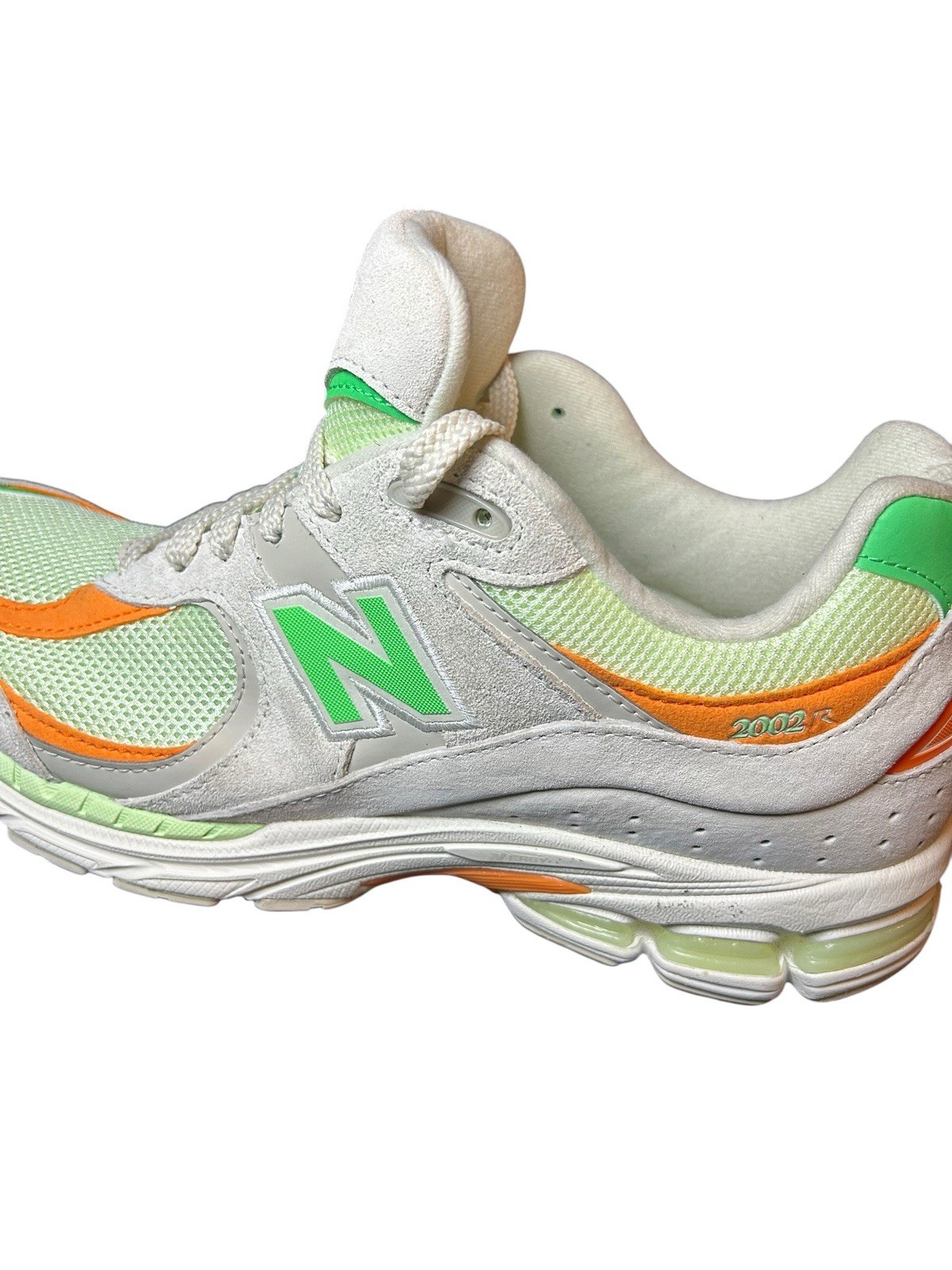 New Balance 2002R Men’s Low Top Lace-Up Gray/Green/Orange Sneakers U2002RZD