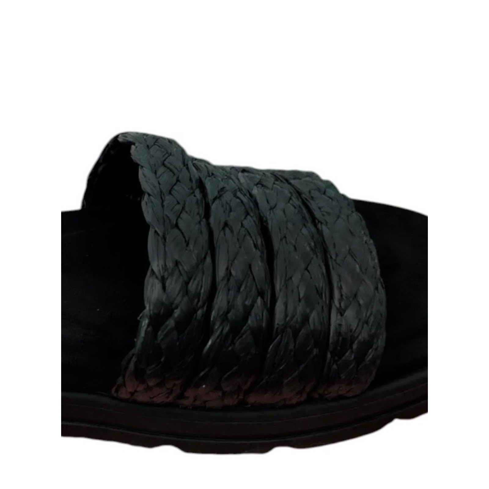 Easy Spirit Slides Sandals 7.5 M Raffia Cushioned Insole Flats Shoes Salma 2 NIB