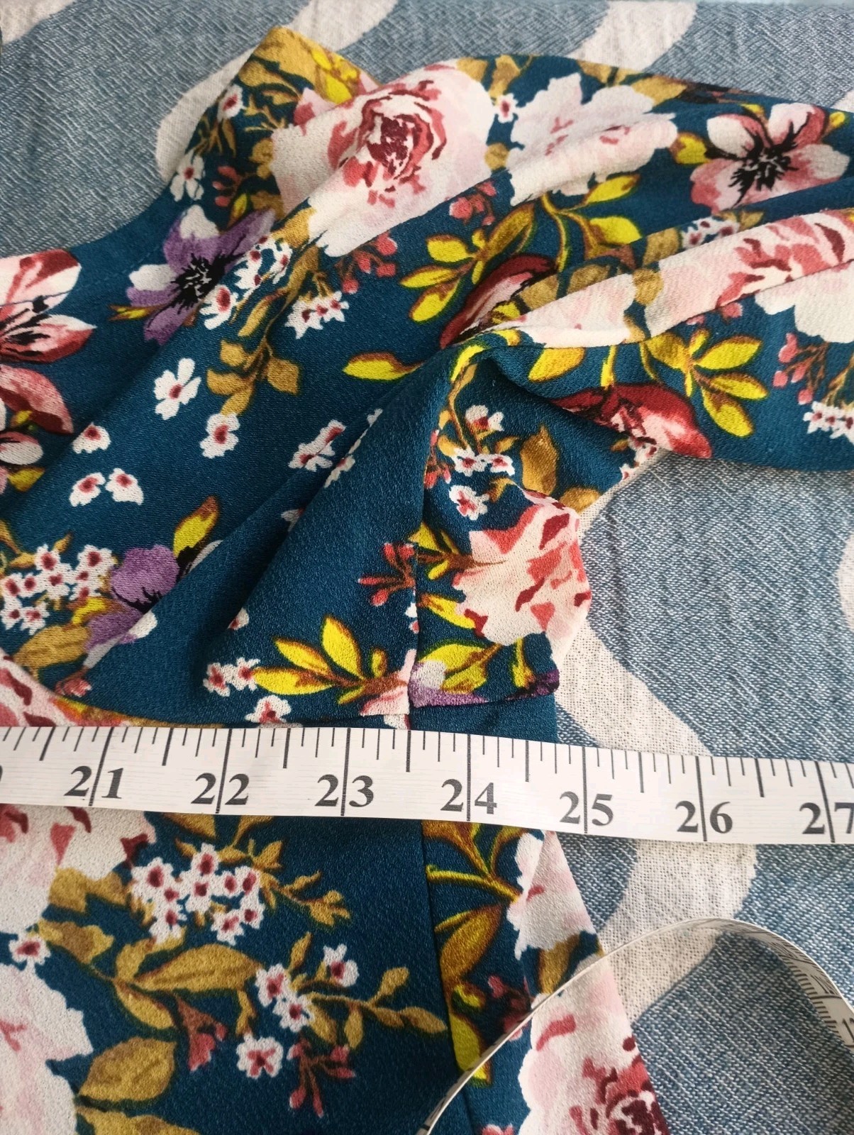 Torrid 2x Cold Shoulder Blue Floral Print Top Size 2 Double Strap 22w/24w