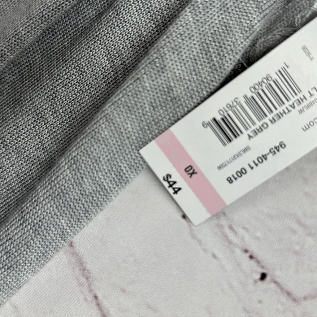 Worthington Sweater Womens L 0X Cardigan Open Longline 100% Rayon Heather Gray