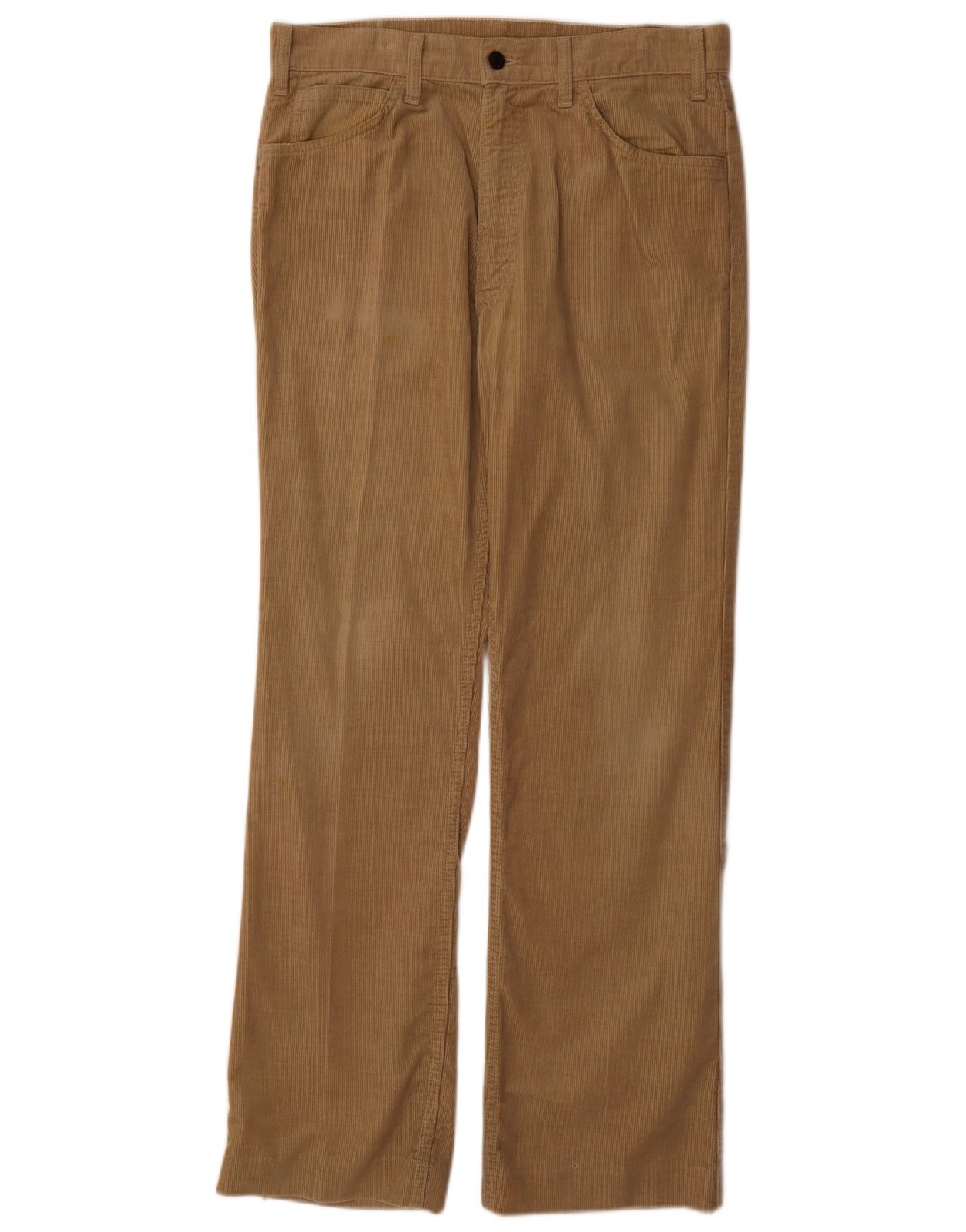 Levi’s Mens Straight Corduroy Trousers W33 L32 Beige Cotton DO13