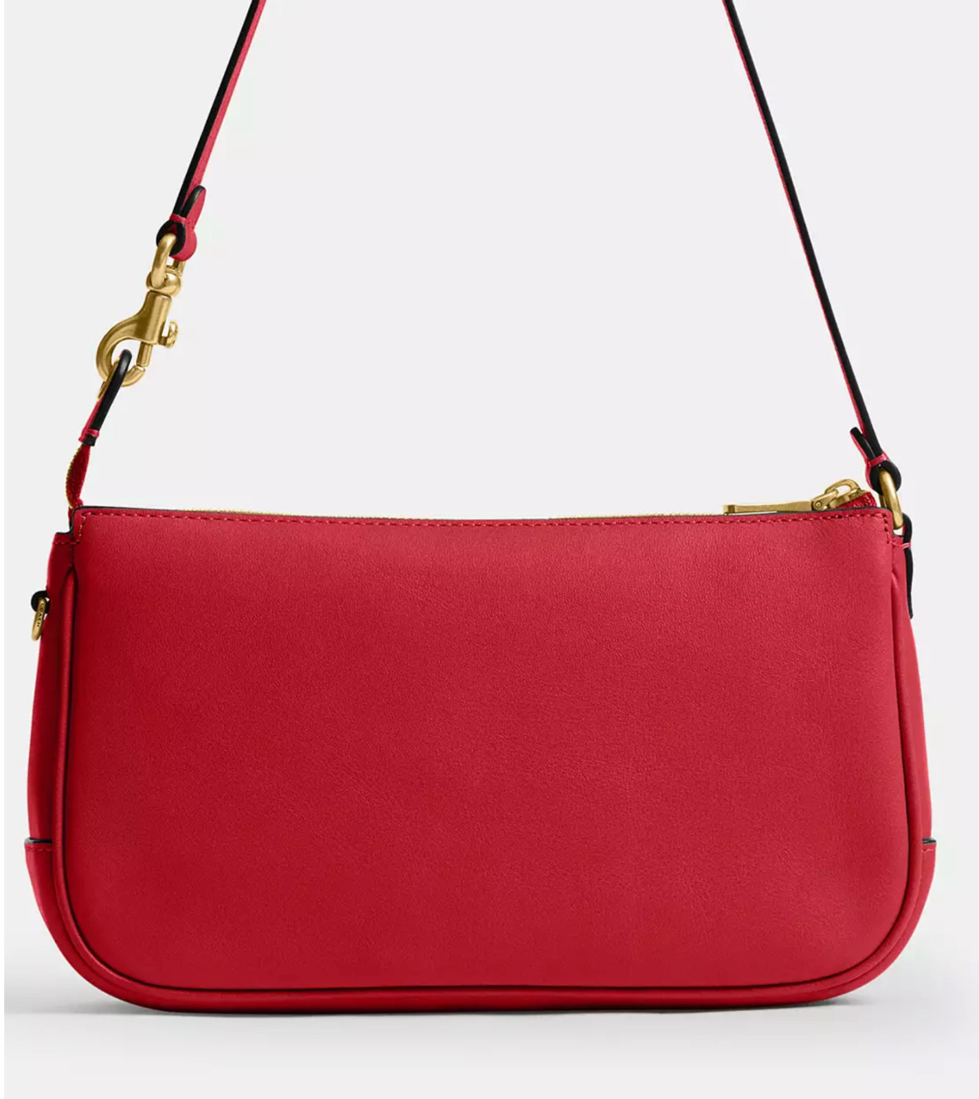 ORIG. PKG. Coach Scarlet Red Smooth Leather Wristlet Short Shoulder Plaza 22 Bag