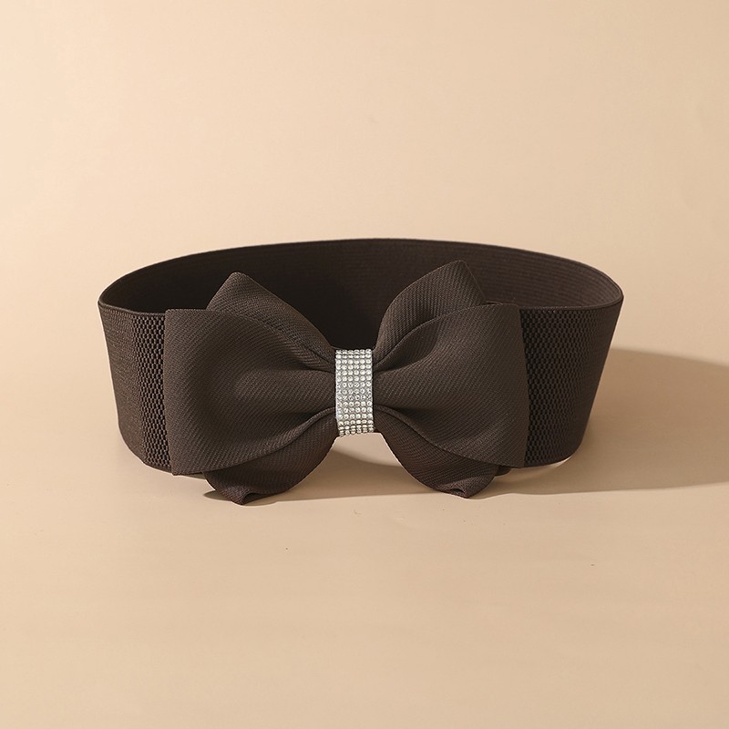 Bowknot Waistband Dress Decors Versatile Elastic Waistband Wide Waistband