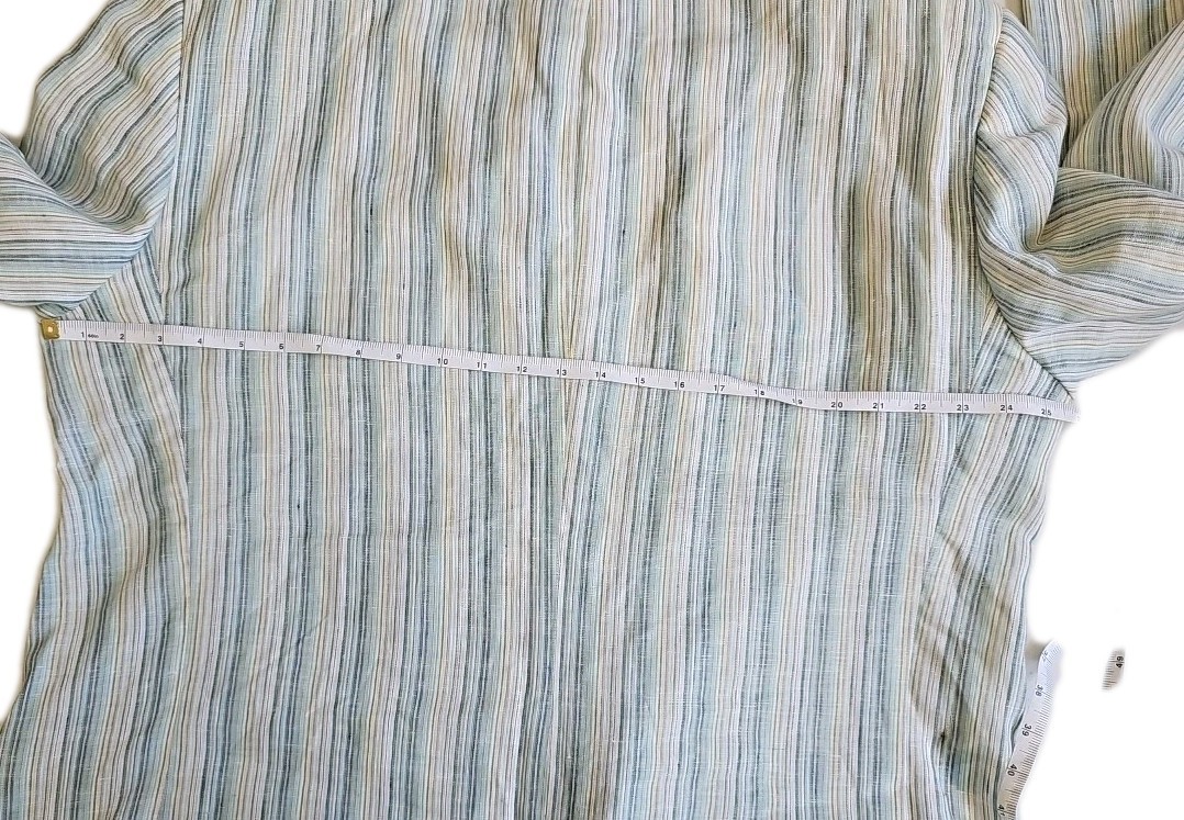 Haspel multicolor Stripe 100% Linen Sport Coat Blazer preppy ladcore. See Pics