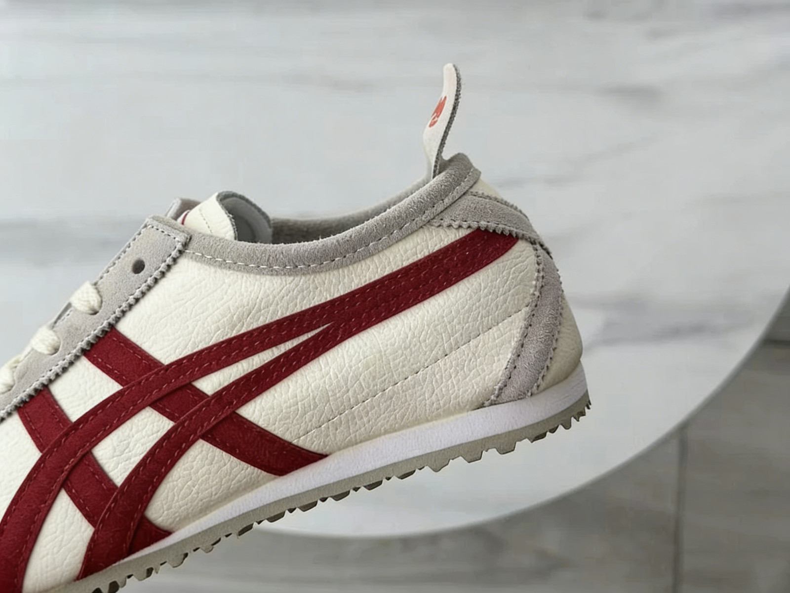 2025 Onitsuka Tiger Mexico 66 Classic Unisex Shoes Beige/Red Vintage Sneakers