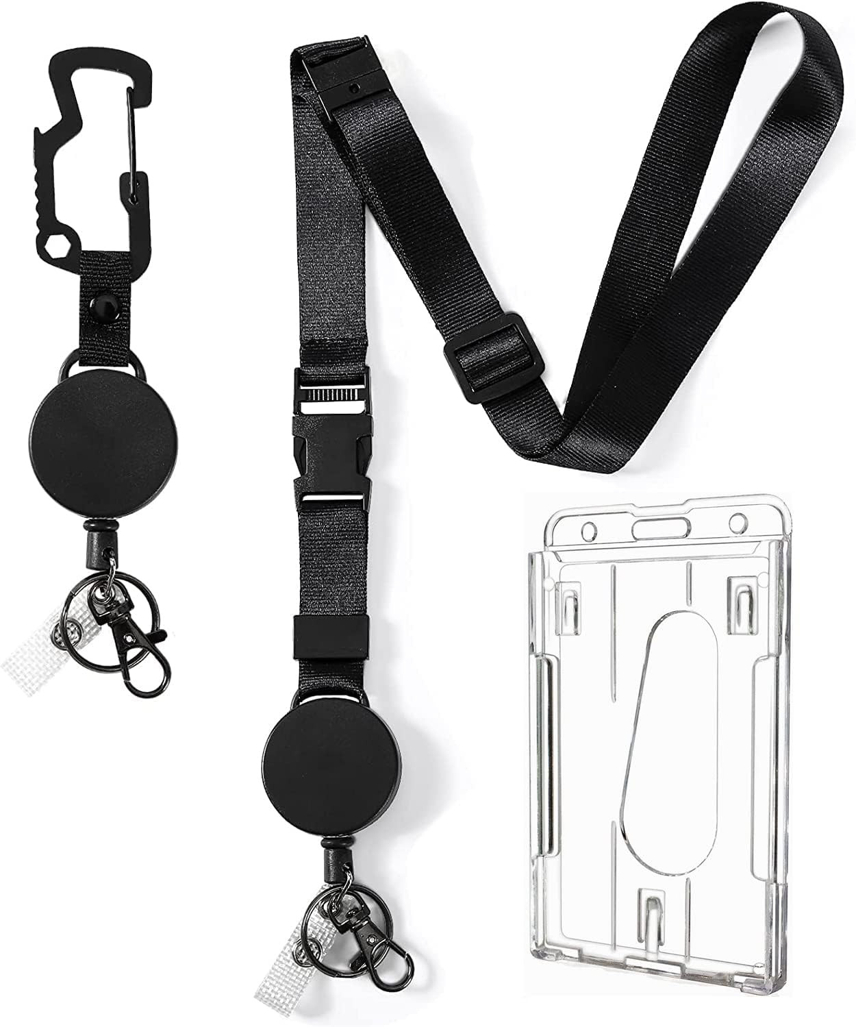 Heavy Duty Retractable Lanyard – Breakaway Lanyards for ID Badges Keys, Retracta