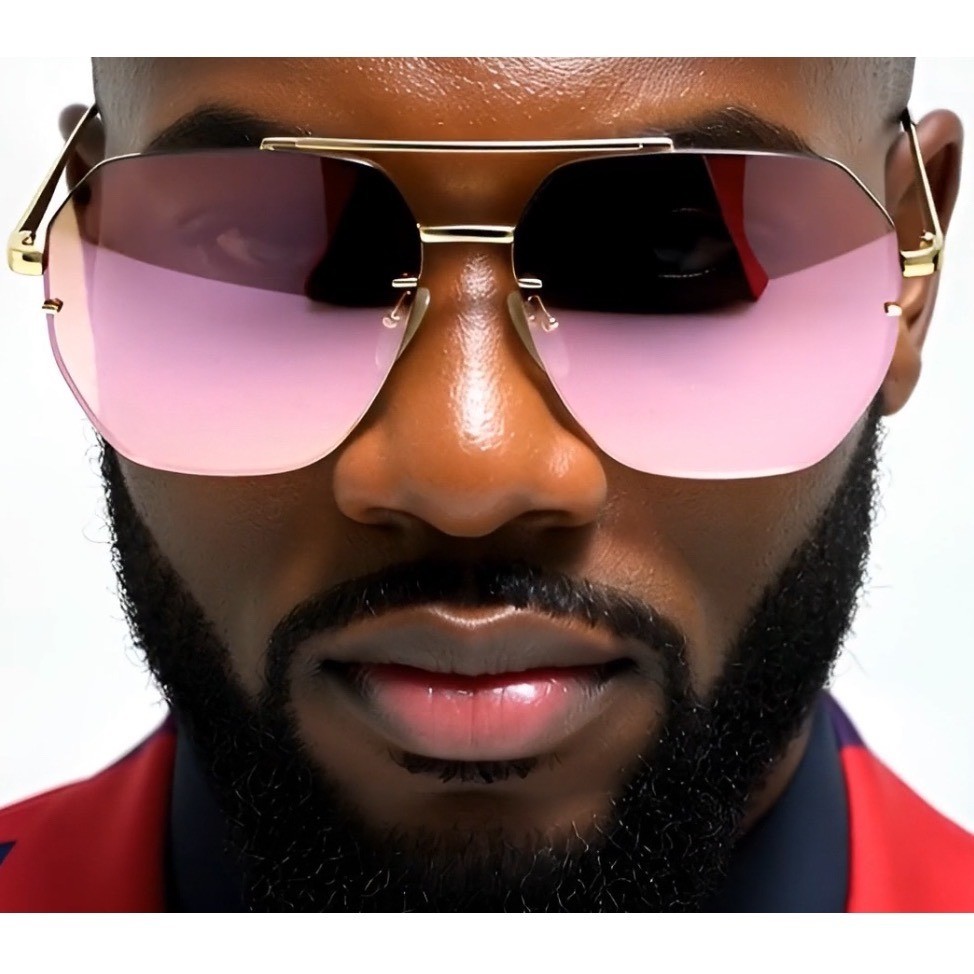 Men Sunglasses Pink Mirrored Lens Fashion Fashion Outdoor Beach Lentes Gafas New