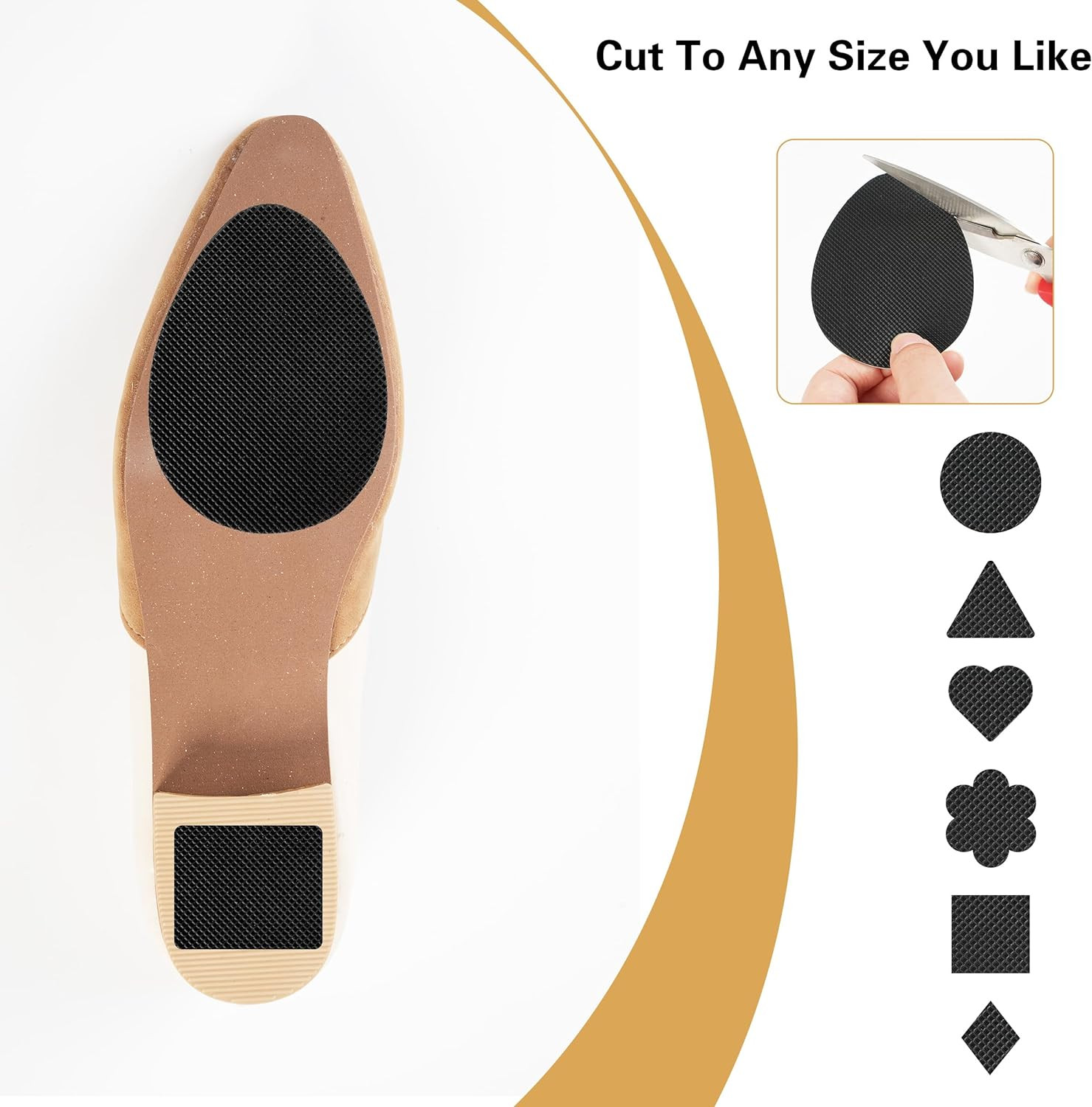 20 Pcs Non-Slip Shoe Pads, Adhesive Shoe Sole Protectors for Bottom of Shoes, Pr