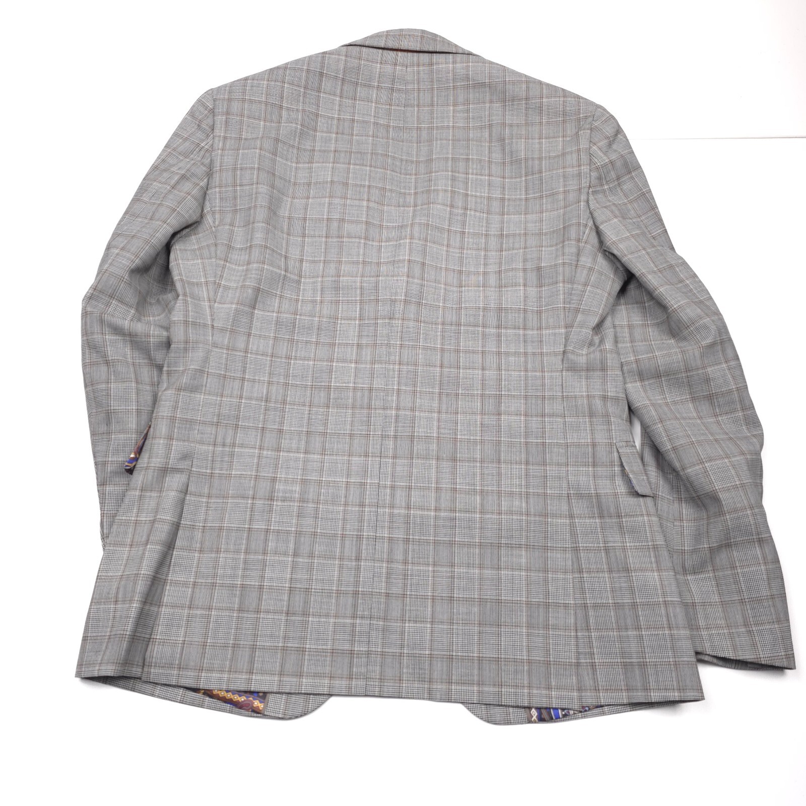 Tallia Verdello 40R Suit Jacket Gray Plaid Slim-Fit Wool Mens NWT