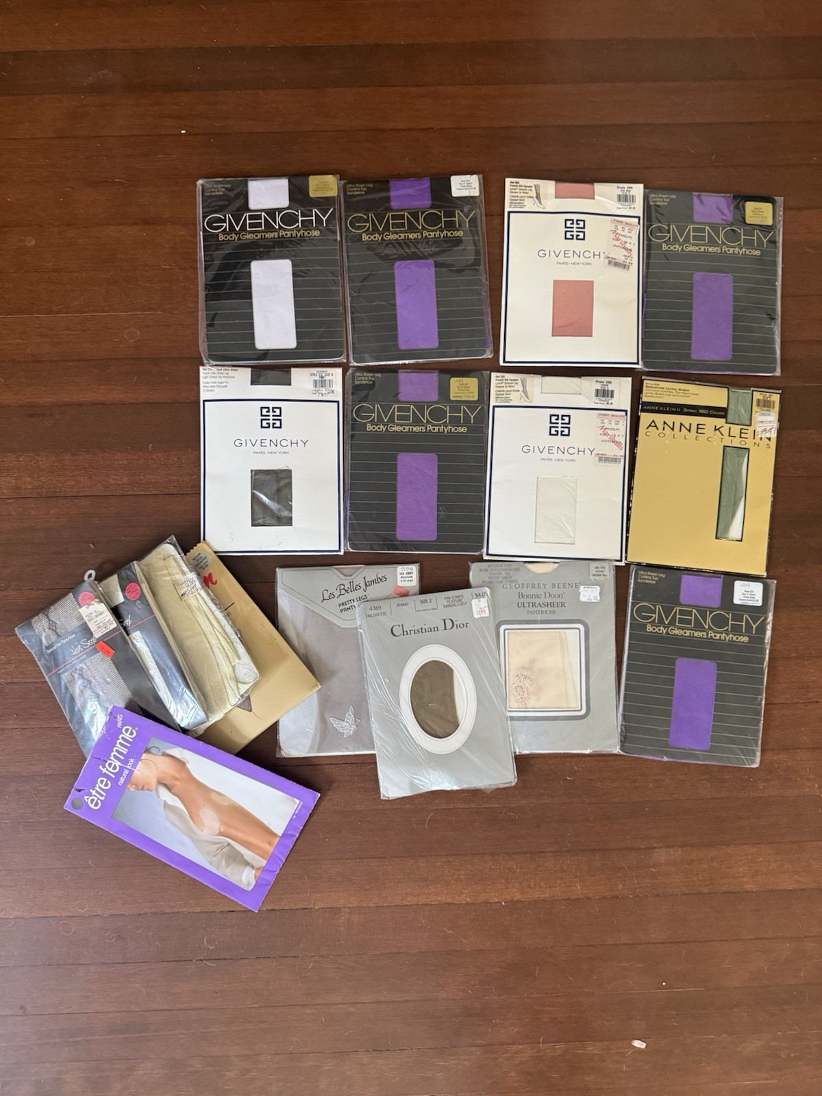 NWT Givenchy & Christian Dior Pantyhose Lot Body Gleamers 80’s
