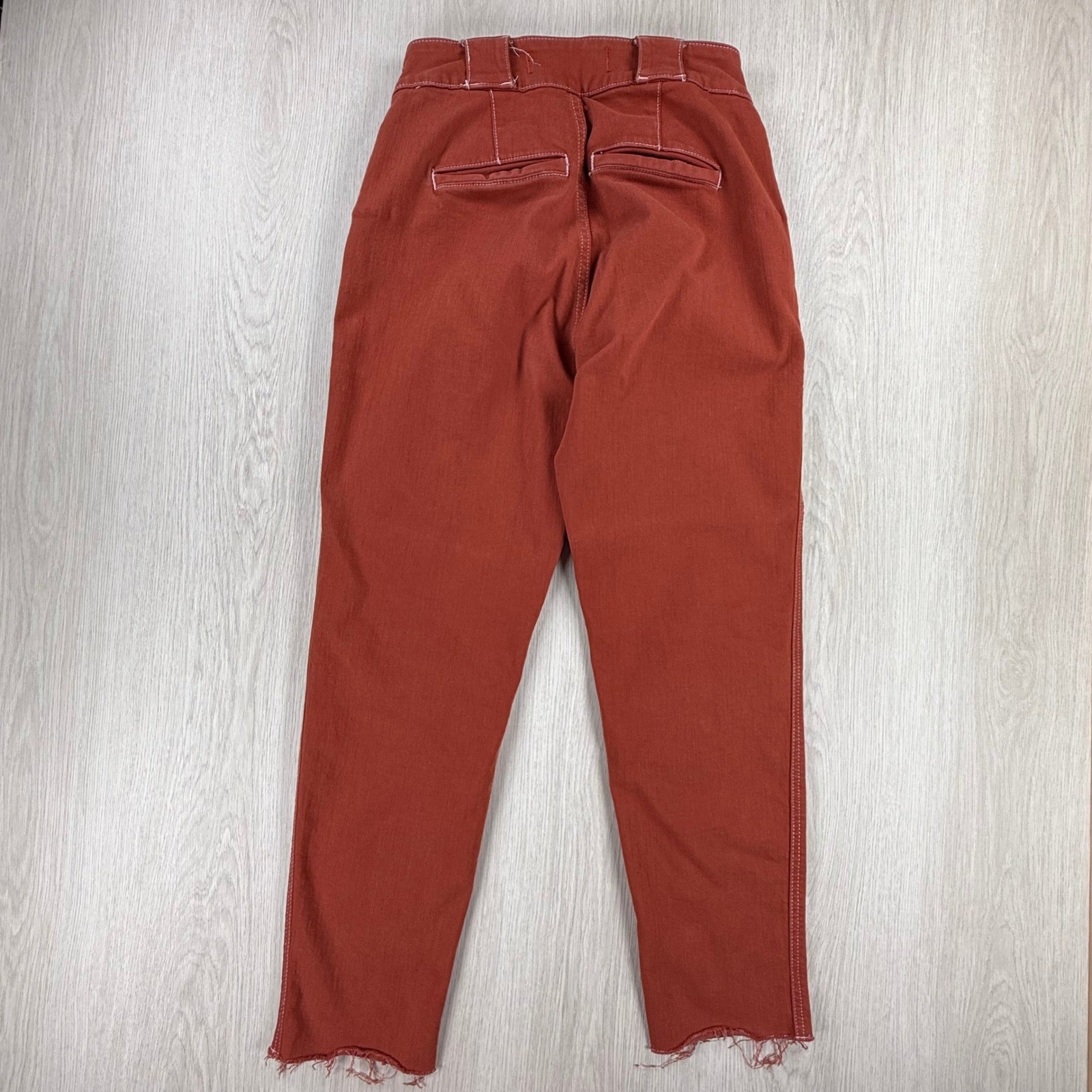 Utility Carpenter Pants Rust Red Contrast Stitch Utility Pants 5R 27 Y2K